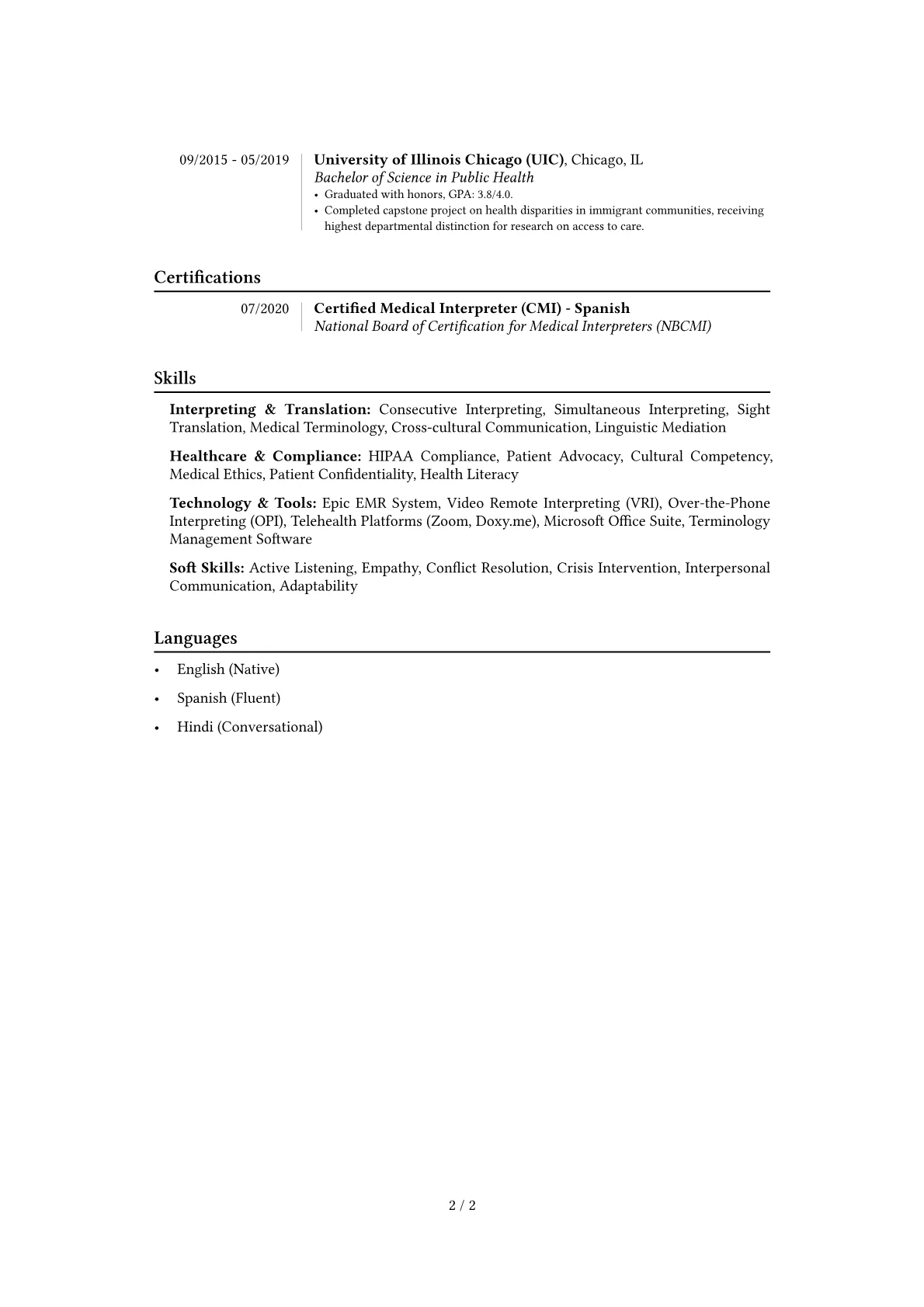 Career changer version - Page 2