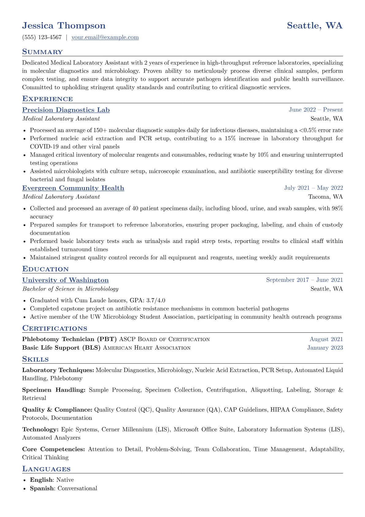 Medical Laboratory version - Page 1