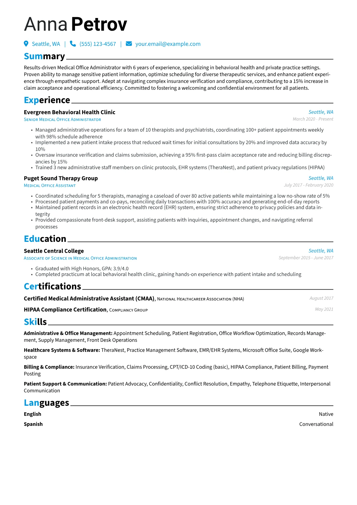 Medical Office version - Page 1