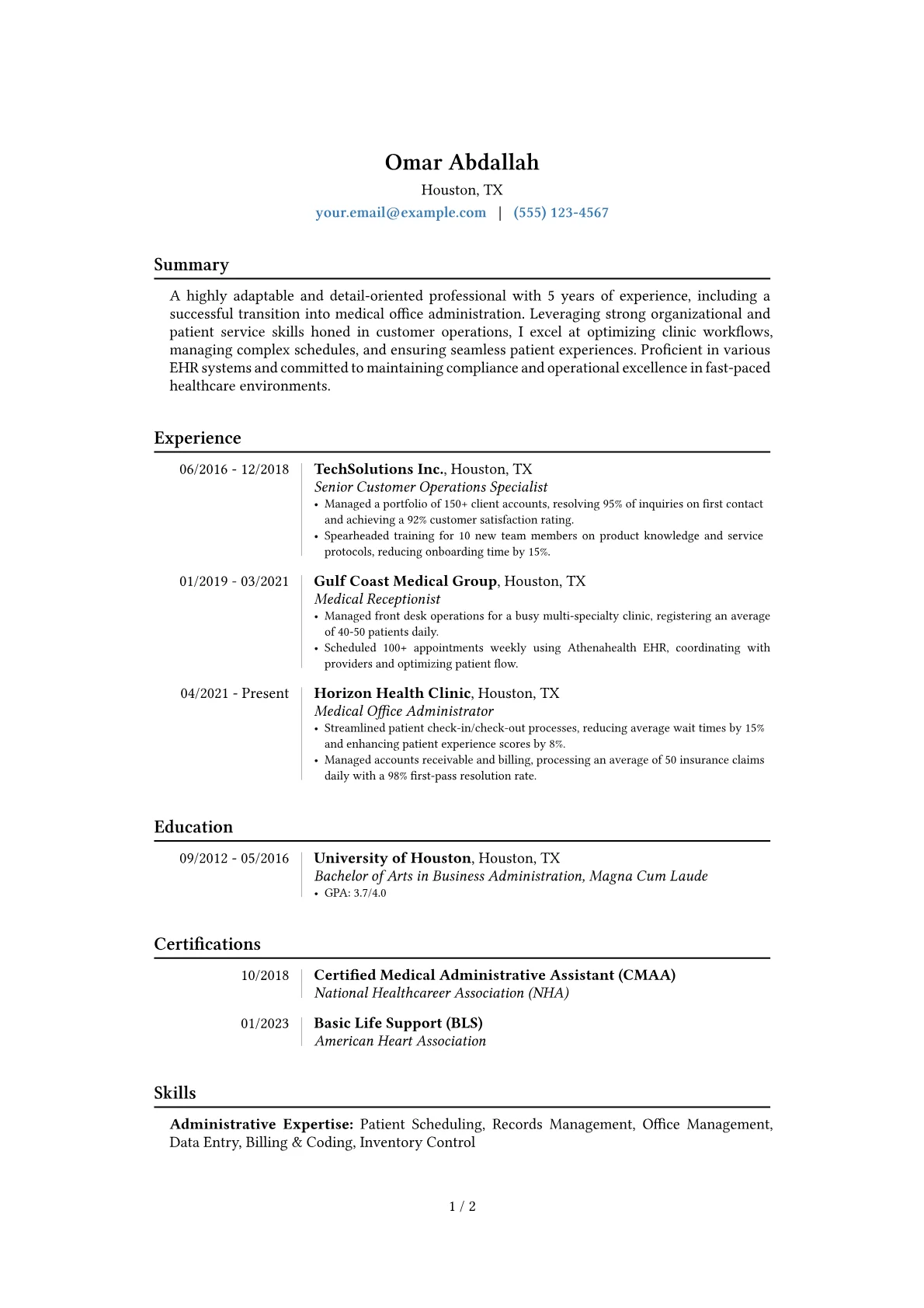 Career changer version - Page 1