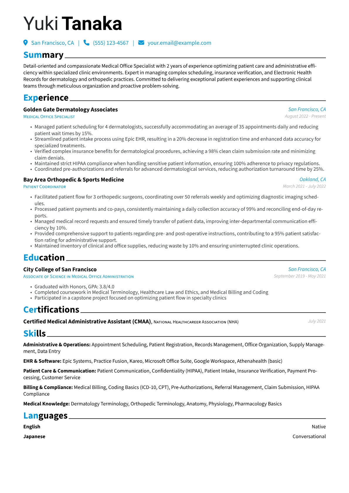 Medical Office version - Page 1