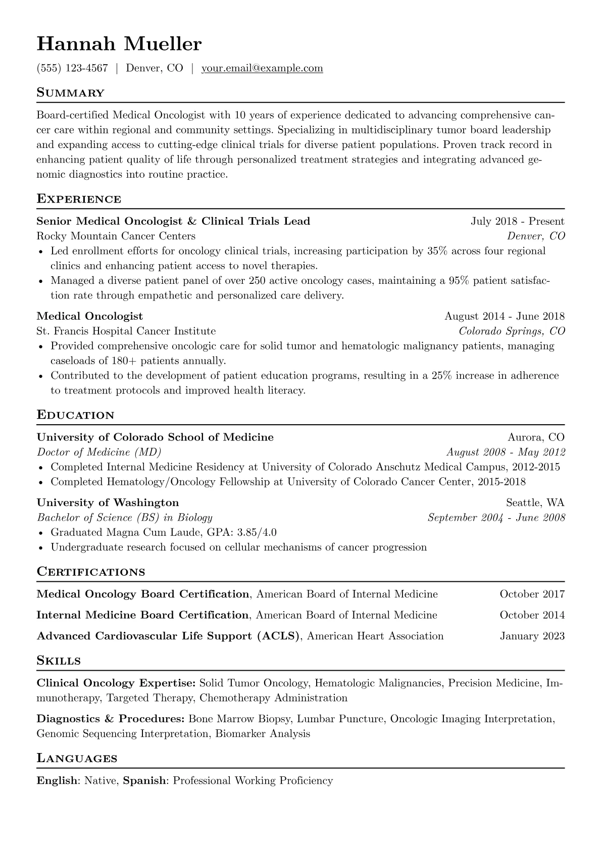 Community Oncology version - Page 1