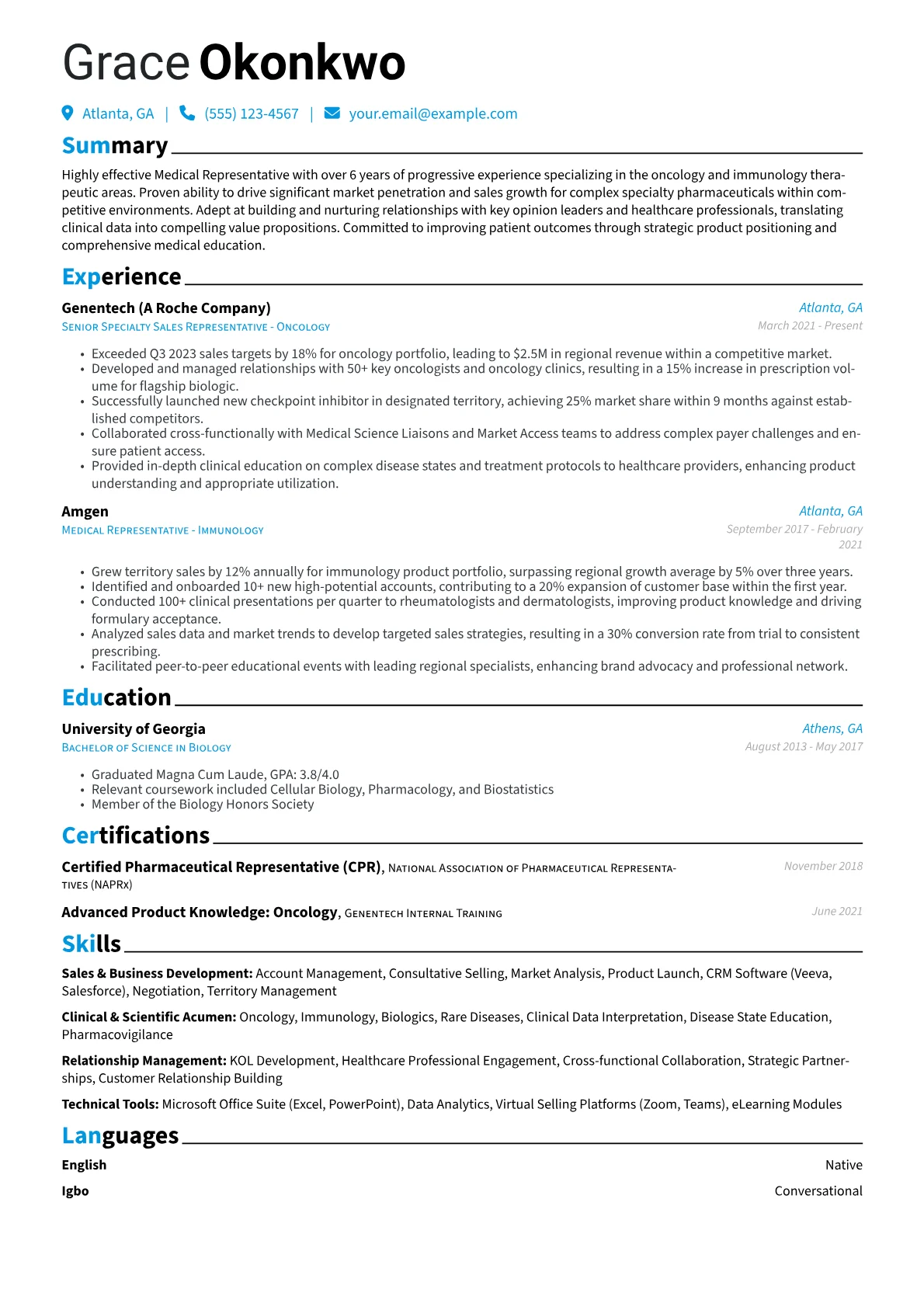 Medical Representative version - Page 1