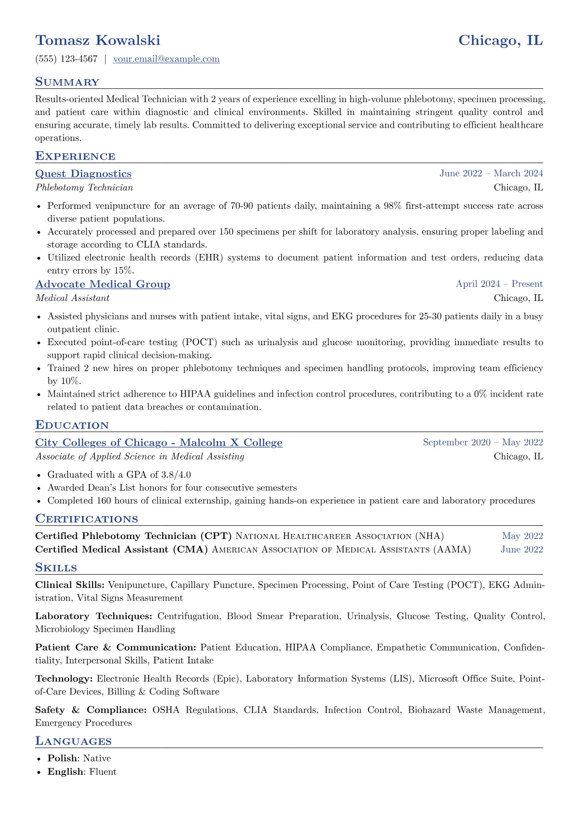 Medical Technician version - Page 1