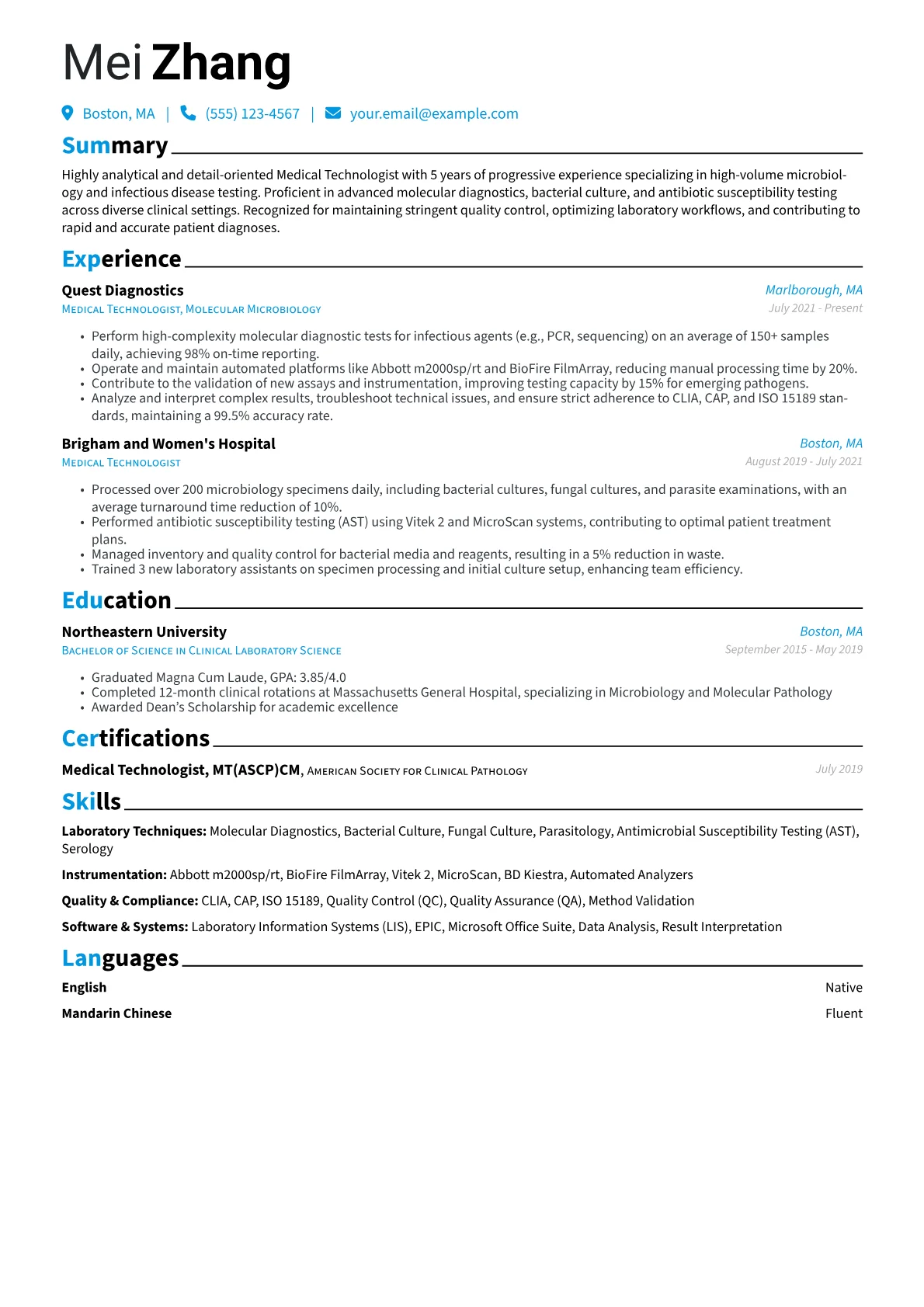 Medical Technologist version - Page 1