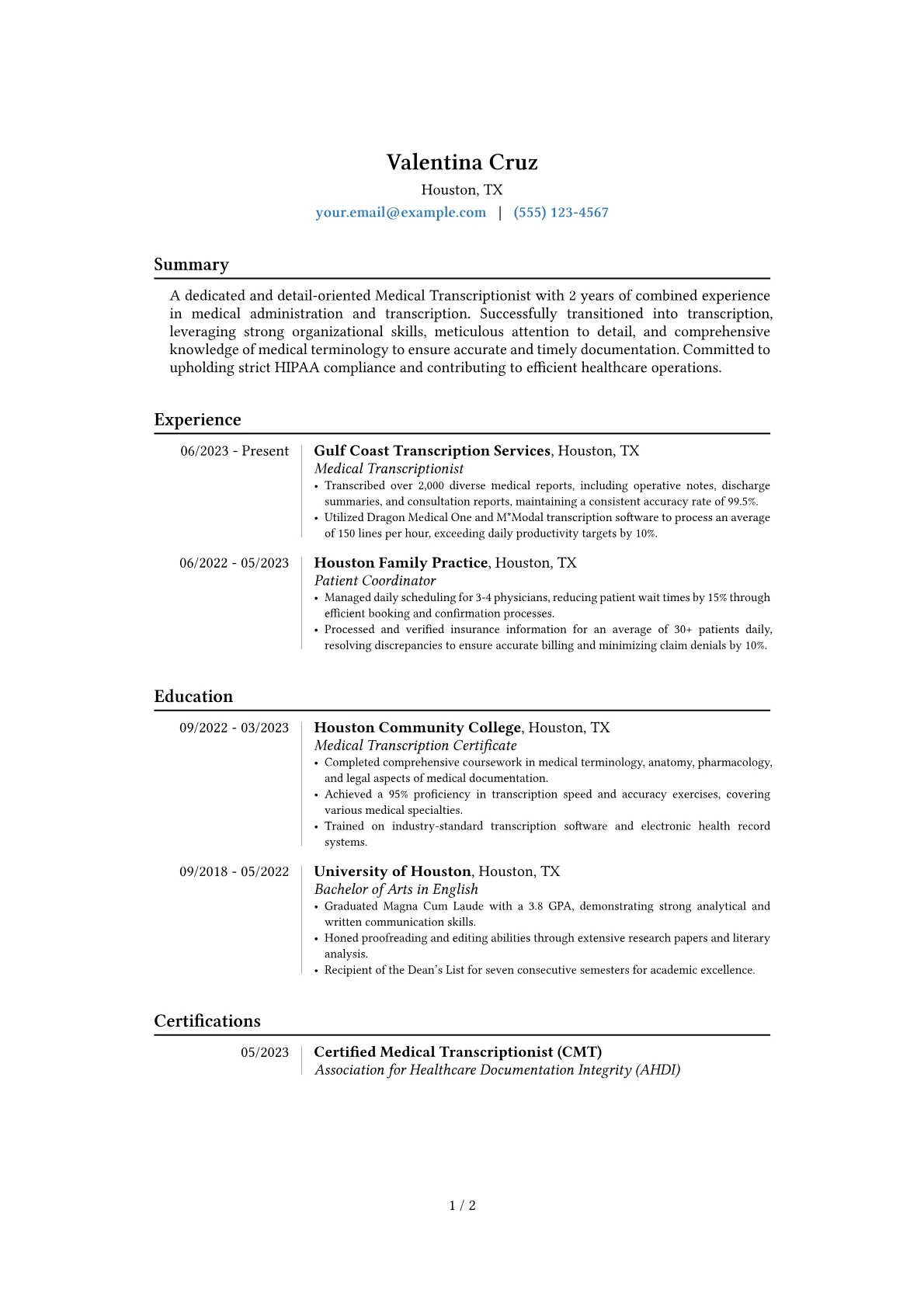 Career changer version - Page 1
