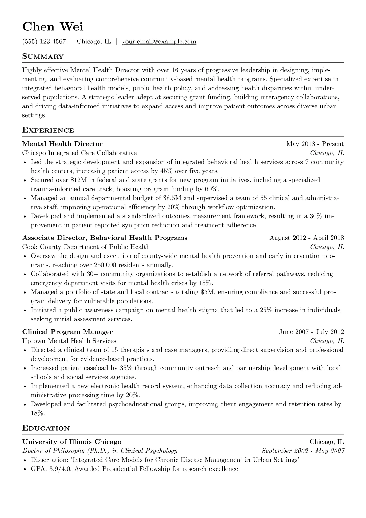 Mental Health Director version - Page 1