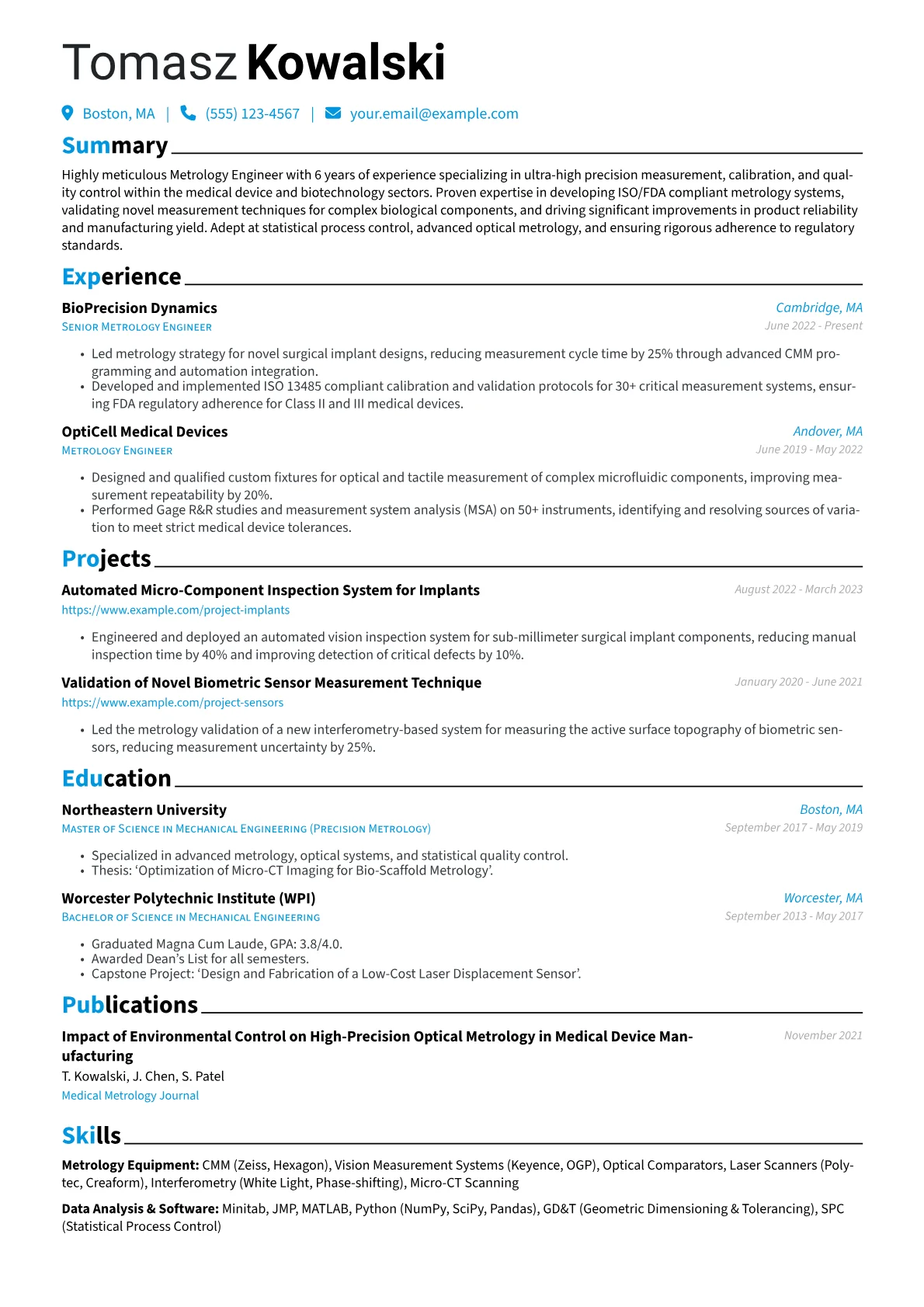 Metrology Engineer version - Page 1