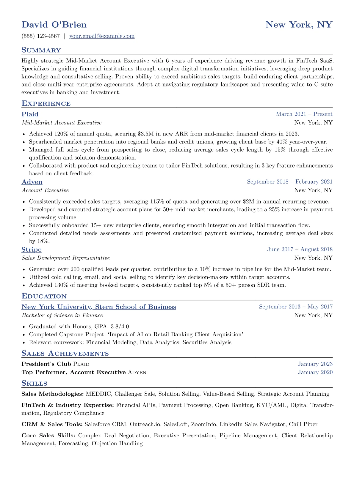 FinTech SaaS Sales version - Page 1
