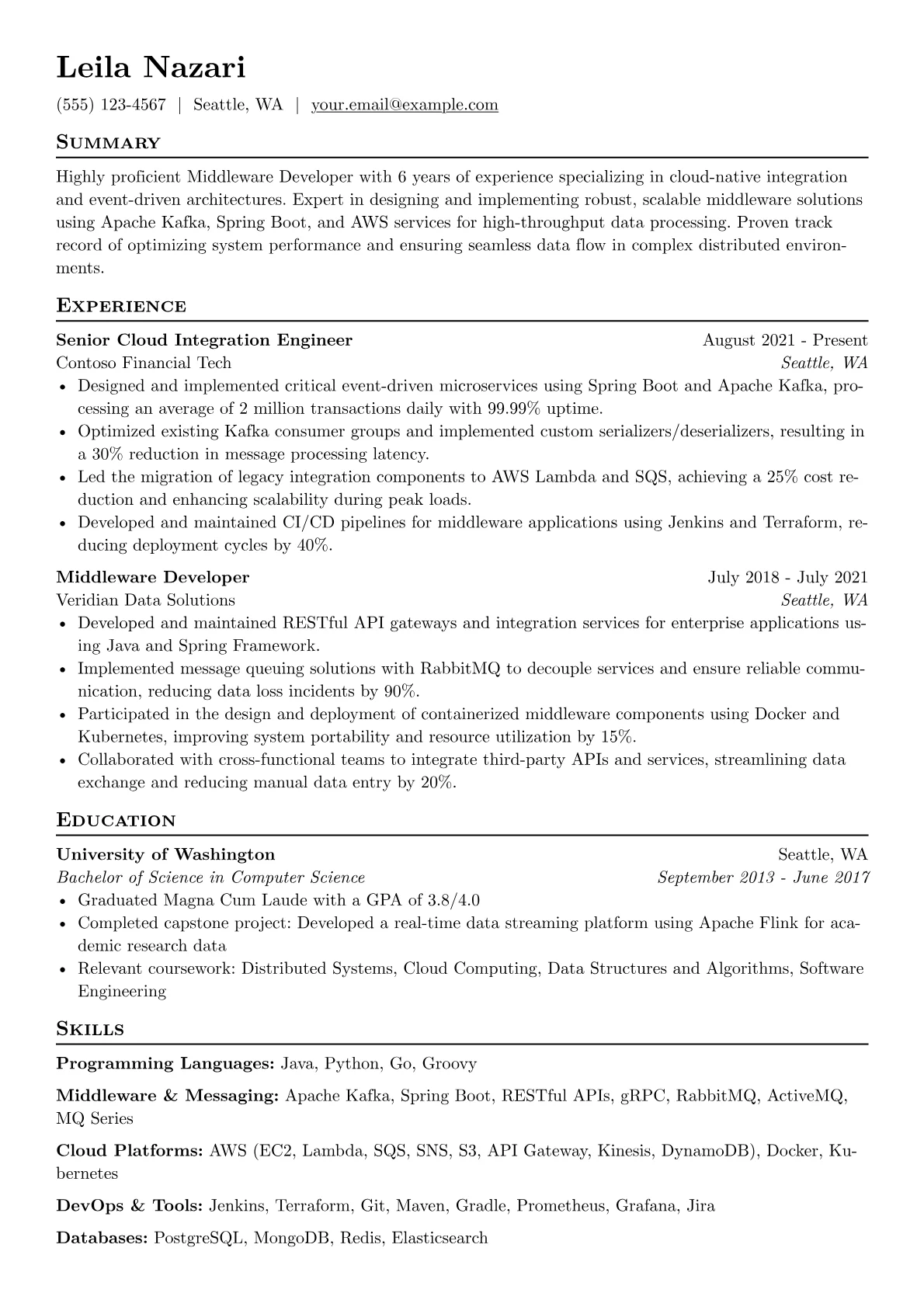 Middleware Developer version - Page 1