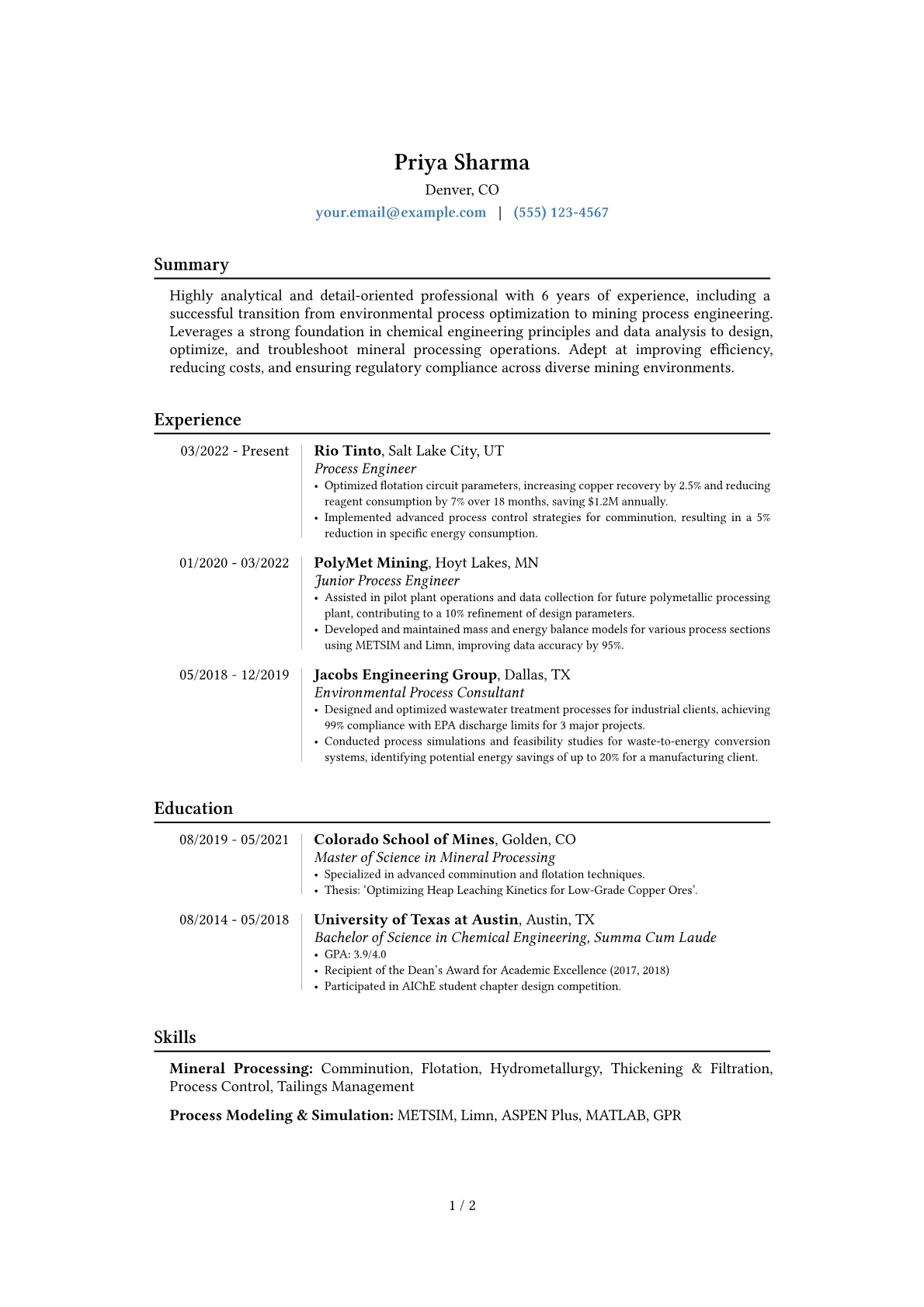 Career changer version - Page 1