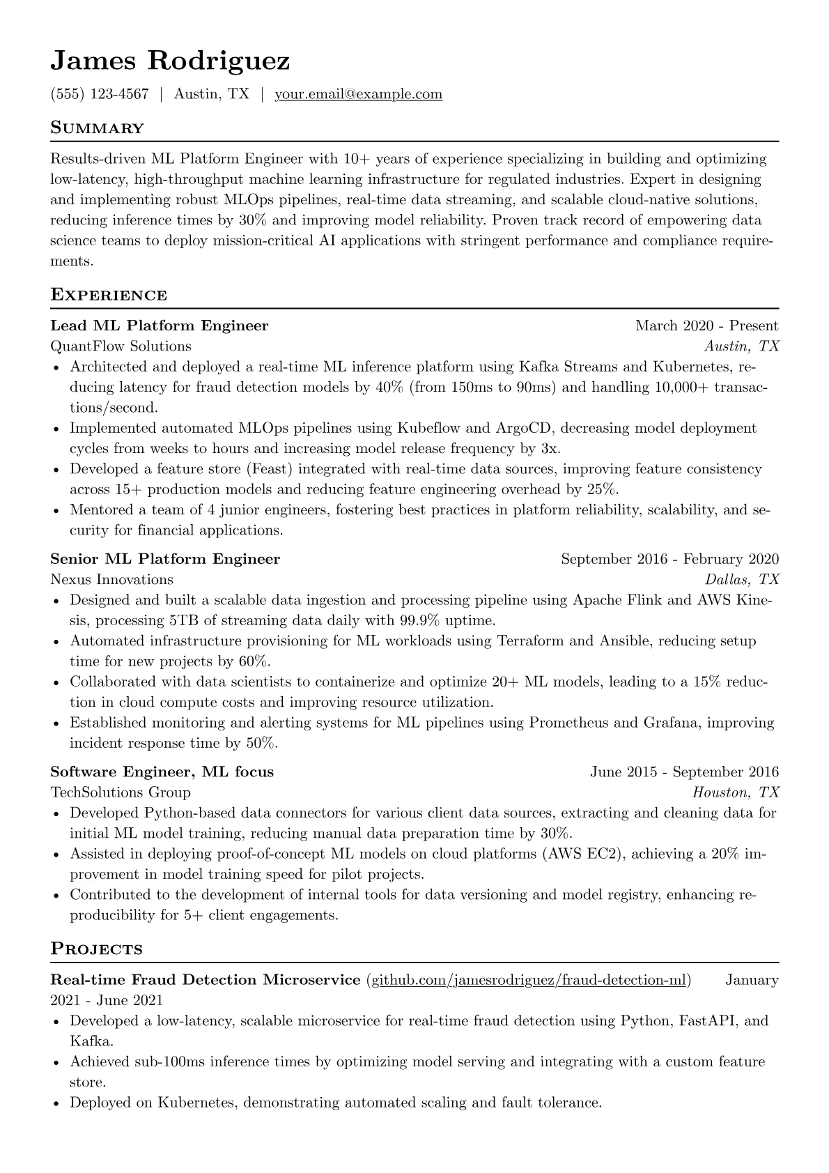 ML Platform Engineer version - Page 1