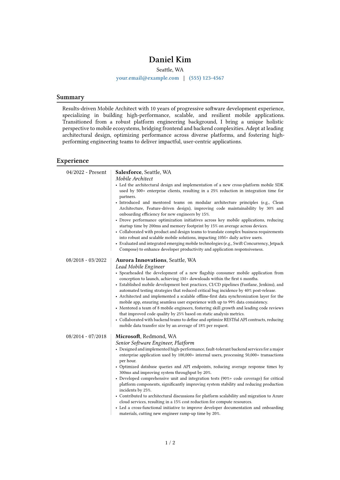 Career changer version - Page 1