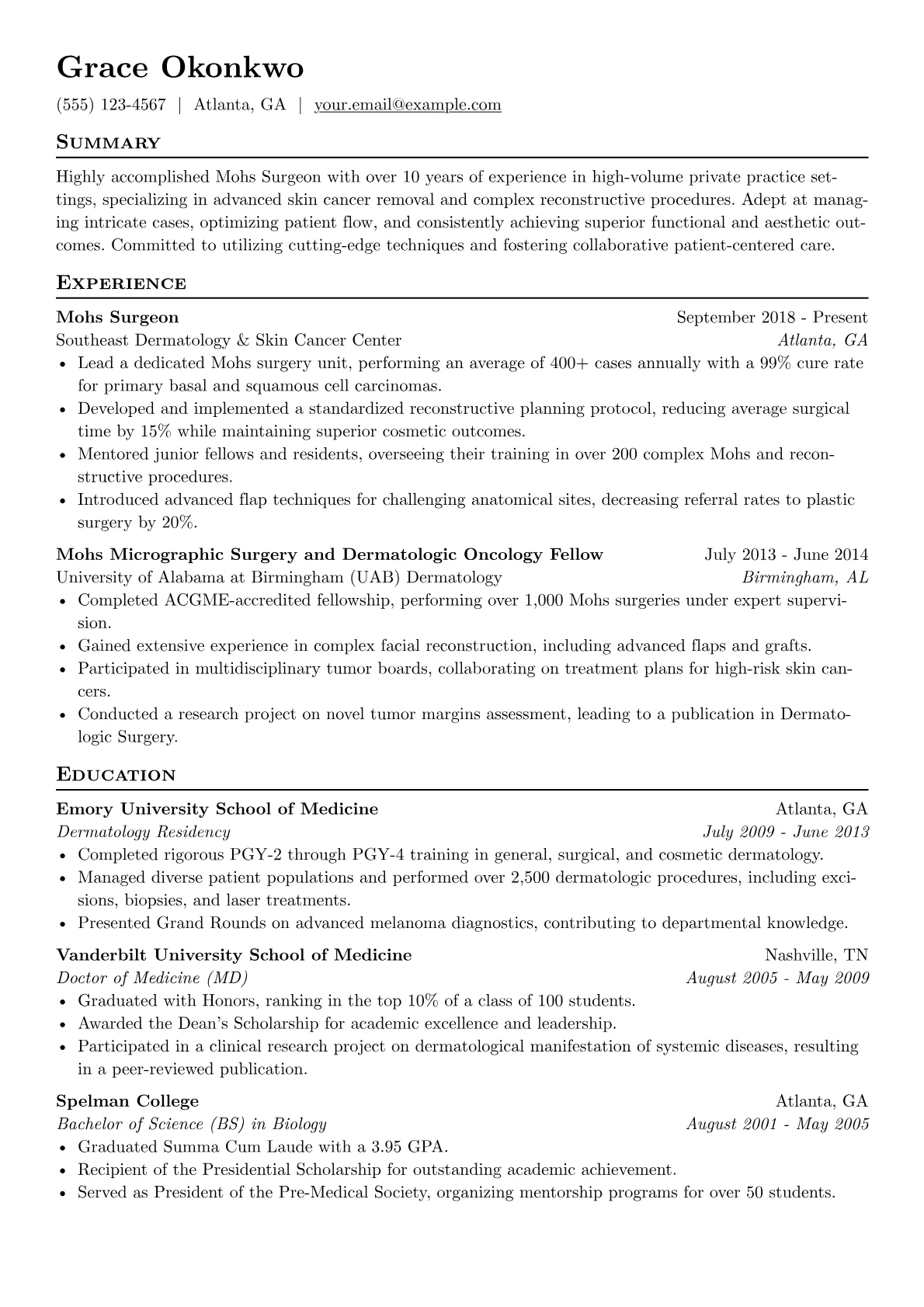 Mohs Surgeon Specialist version - Page 1