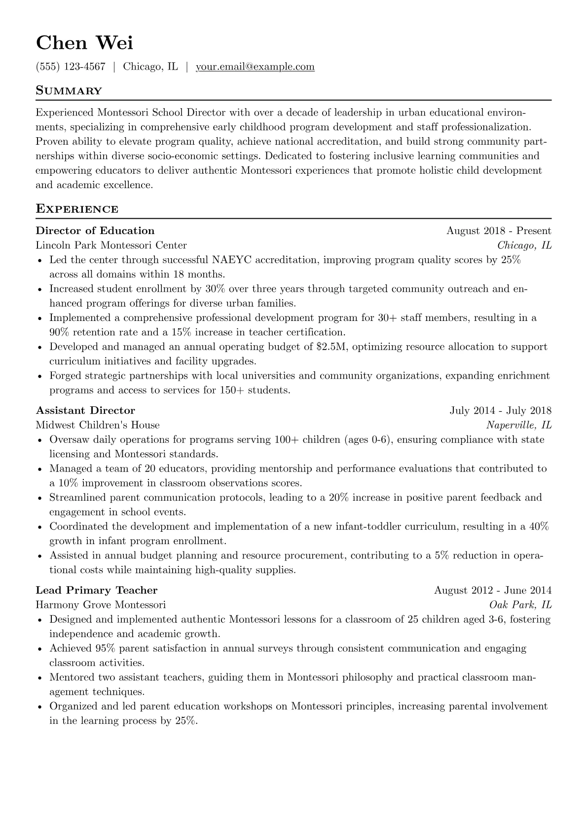 Urban Early Childhood version - Page 1