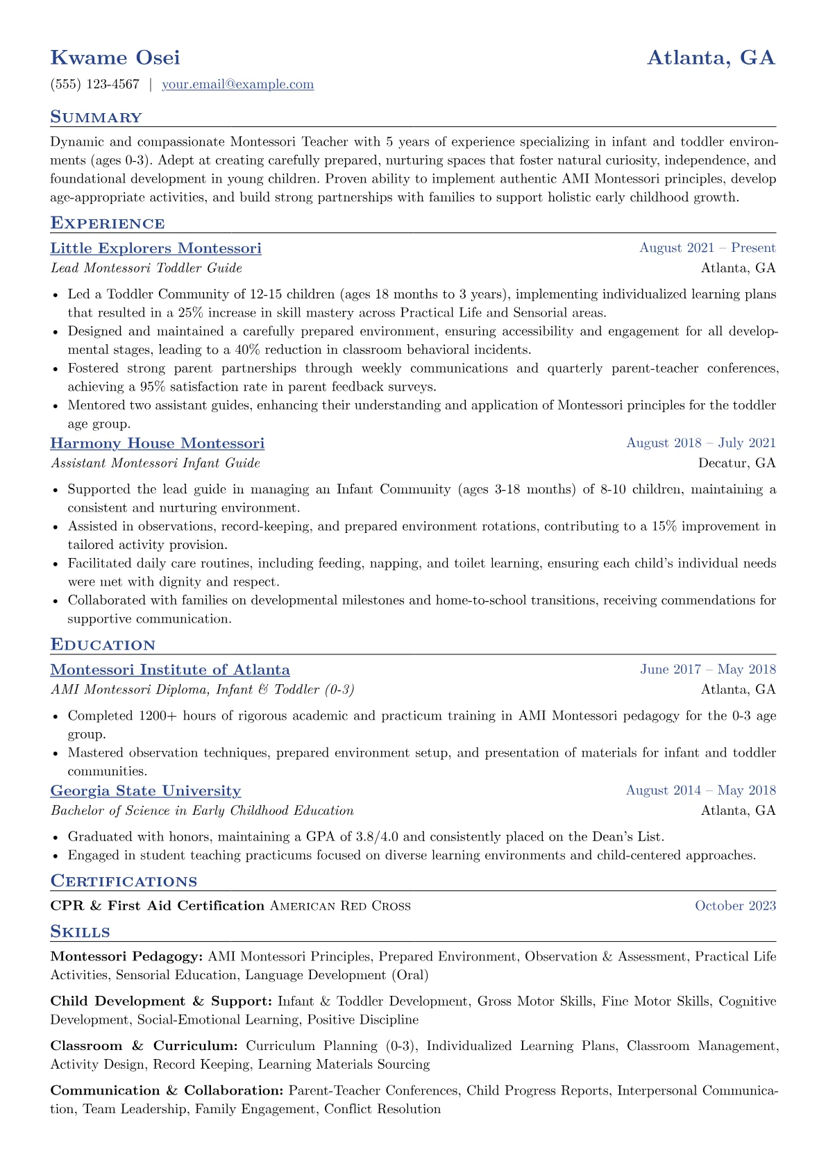 Montessori Teacher version - Page 1
