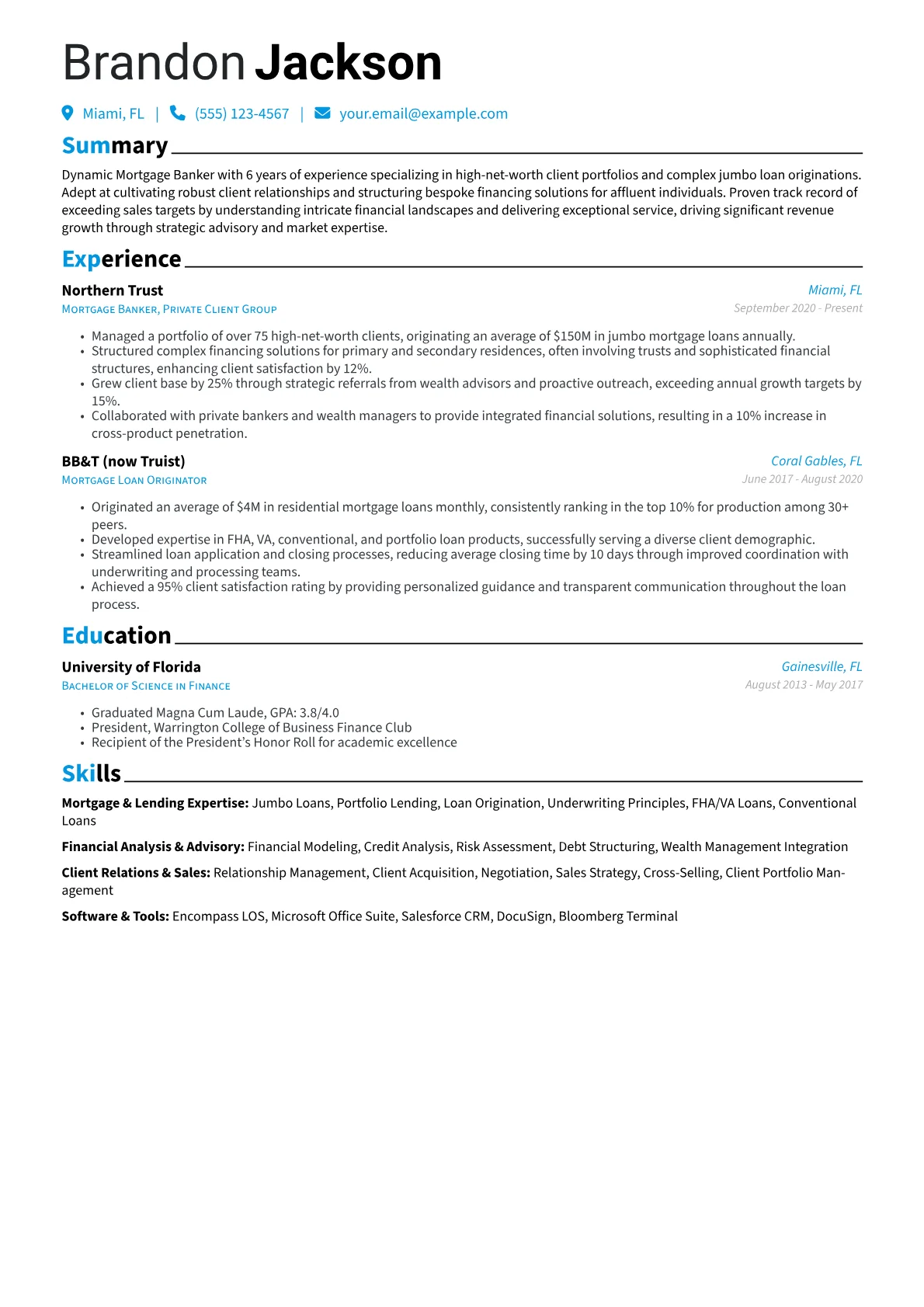 Mortgage Banker version - Page 1