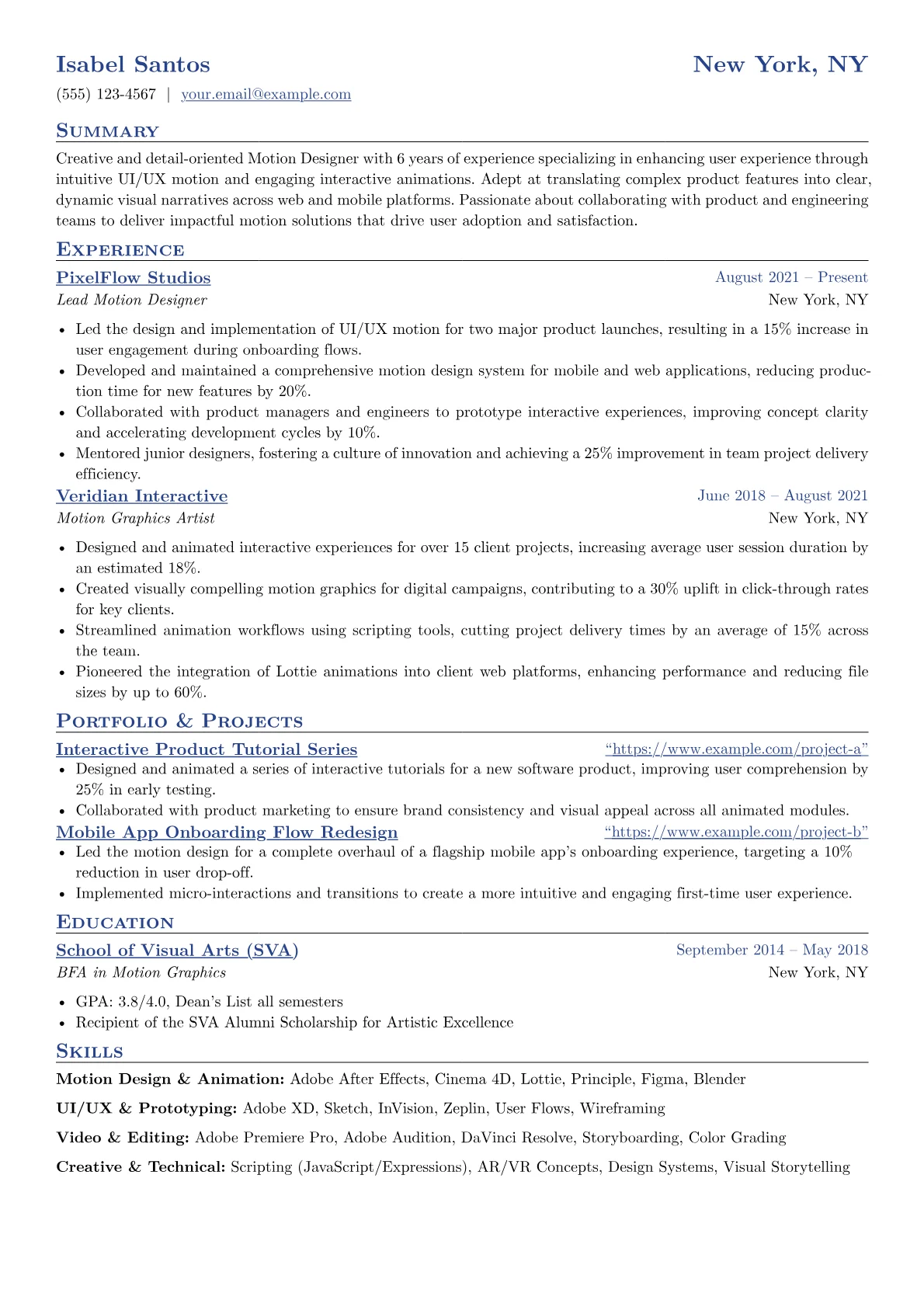 Motion Design & Animation version - Page 1