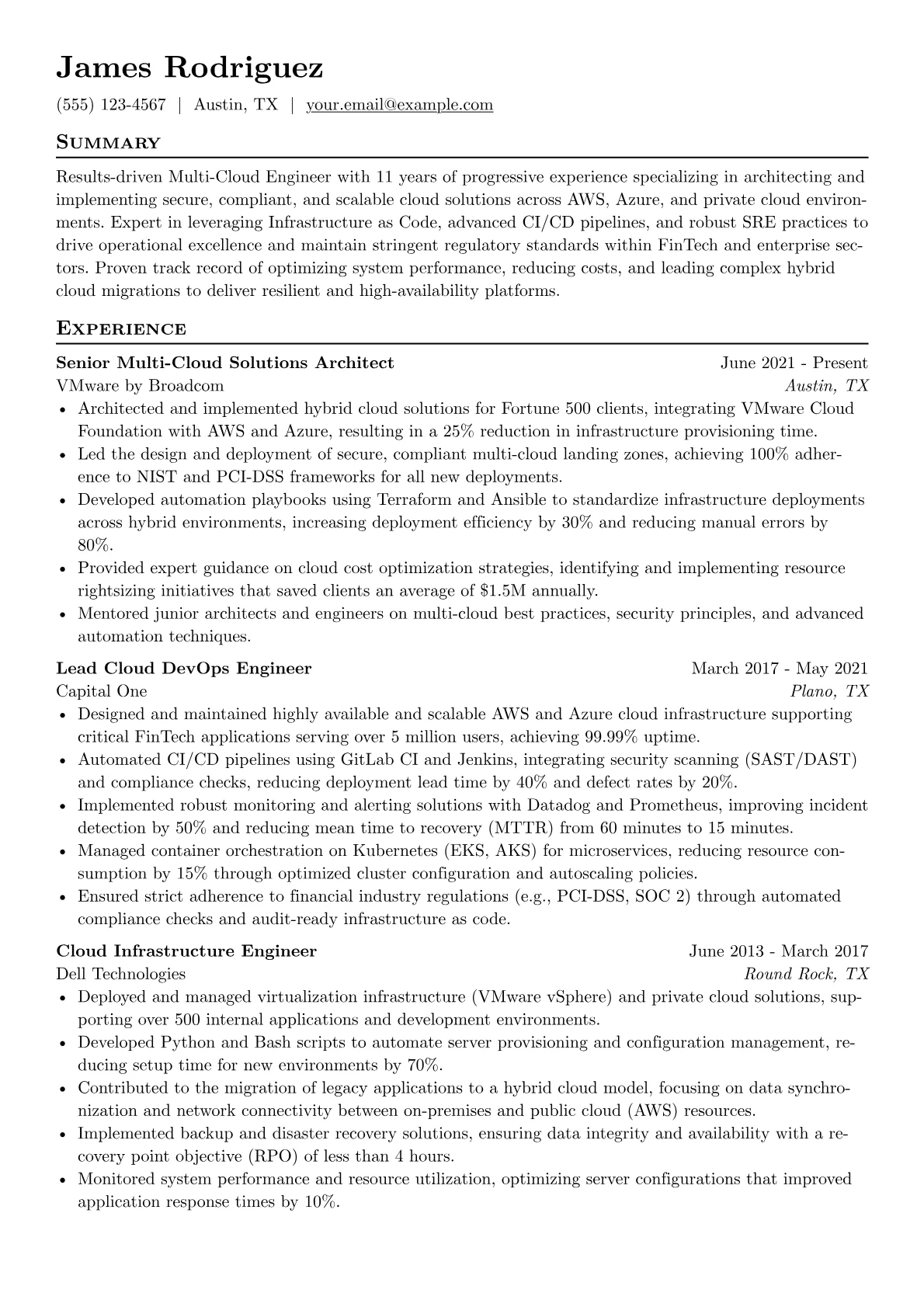 Multi-Cloud Engineer version - Page 1