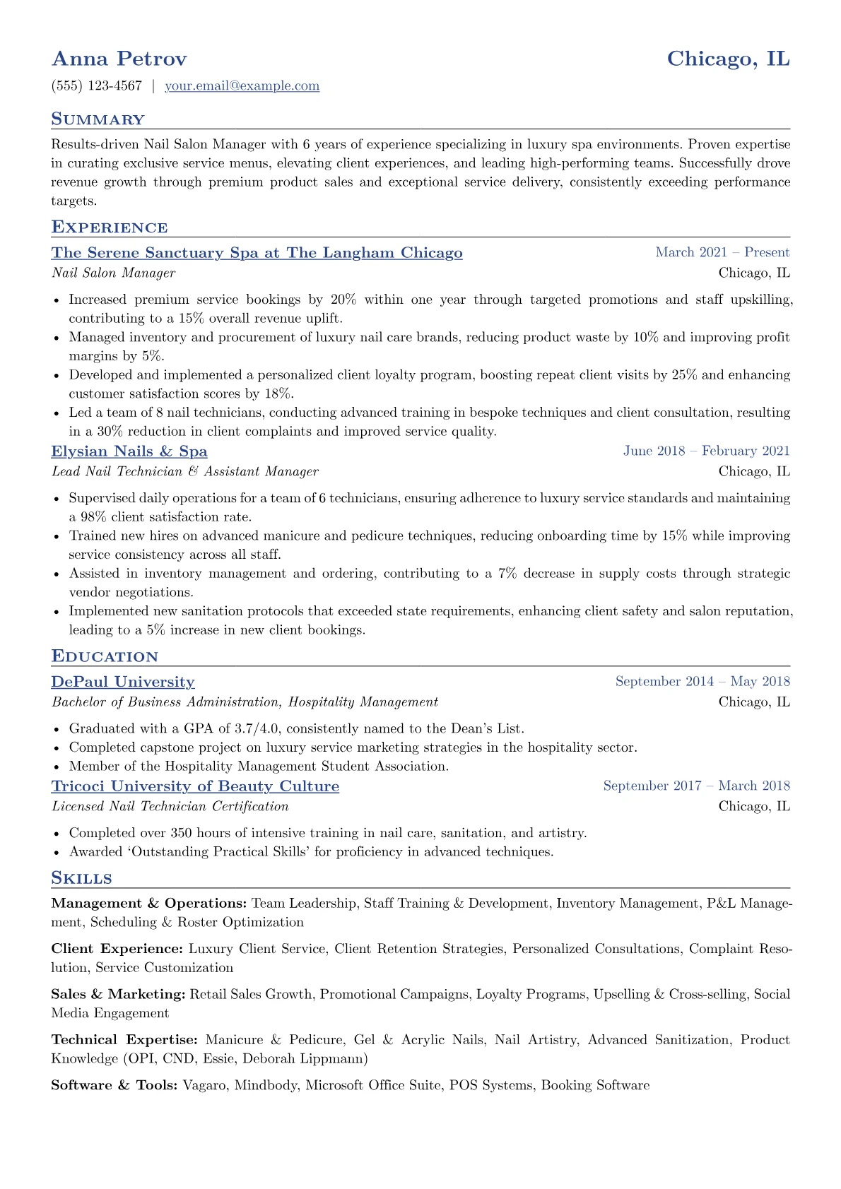 Luxury Spa Management version - Page 1