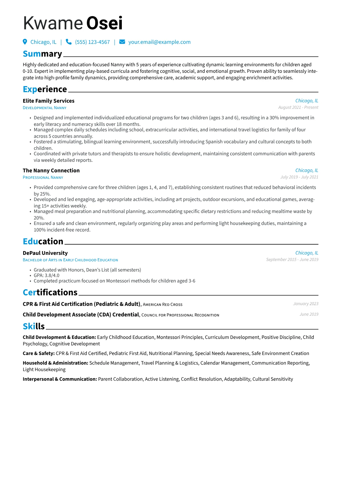 Education-Focused Nanny version - Page 1