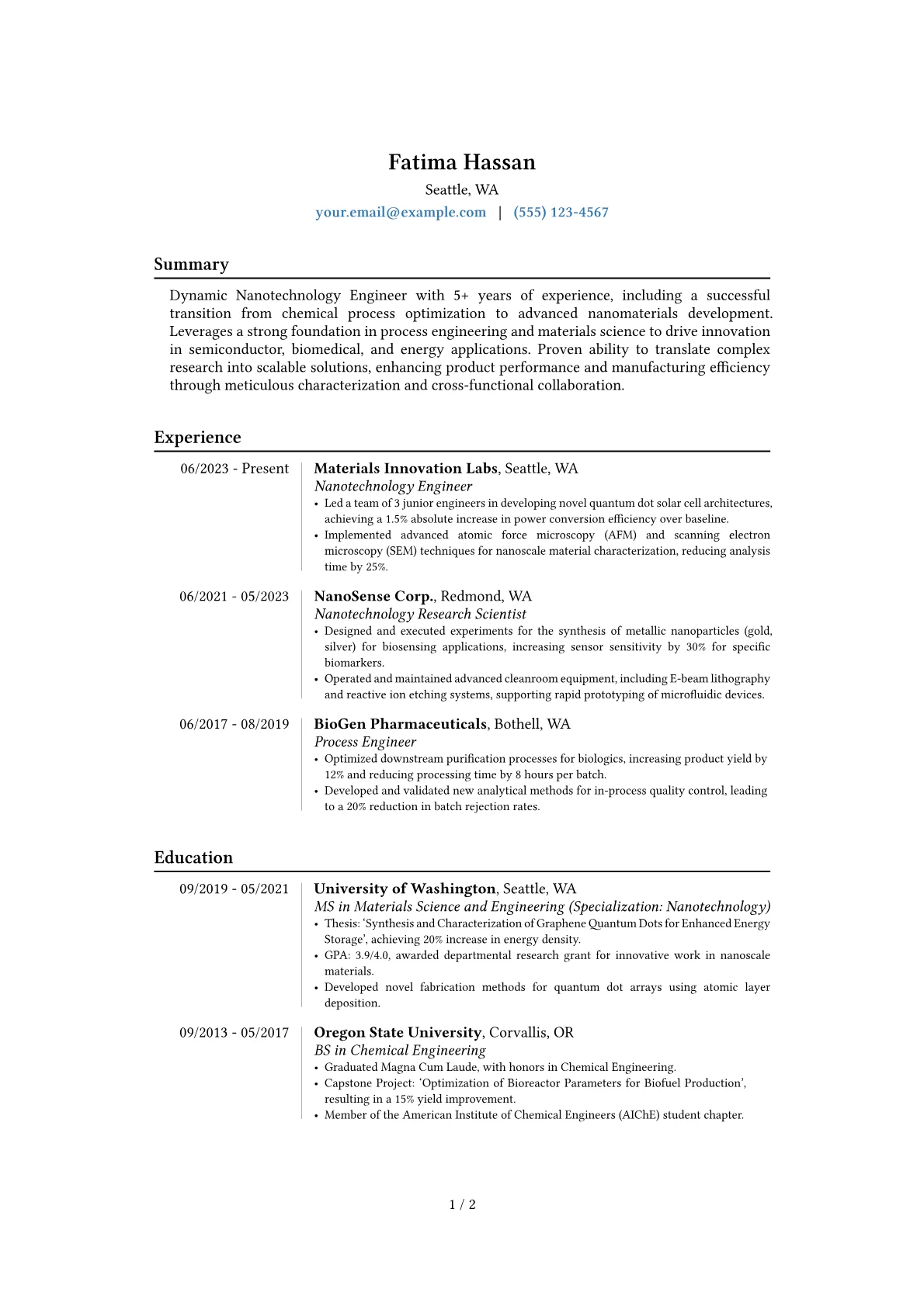 Career changer version - Page 1