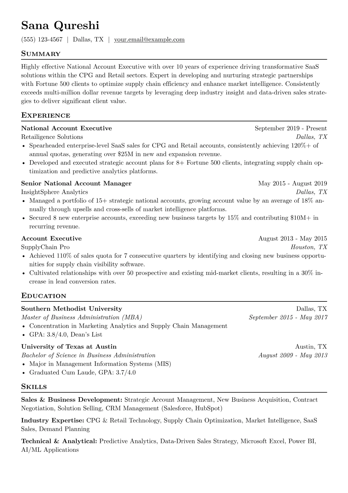 CPG & Retail SaaS version - Page 1