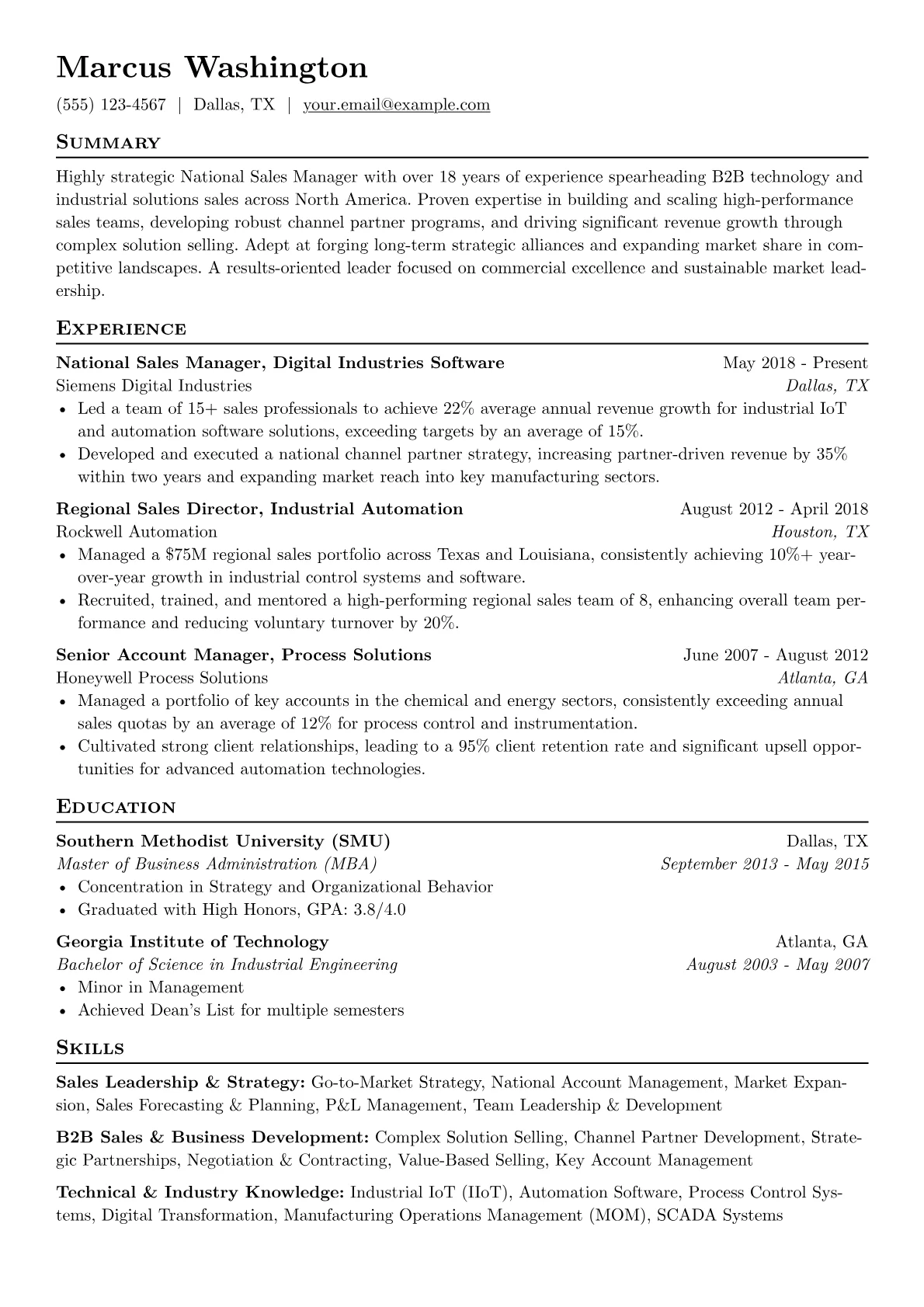 National Sales Manager version - Page 1