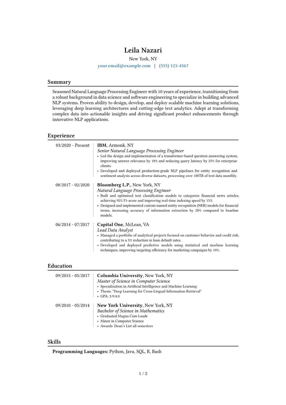 Career changer version - Page 1