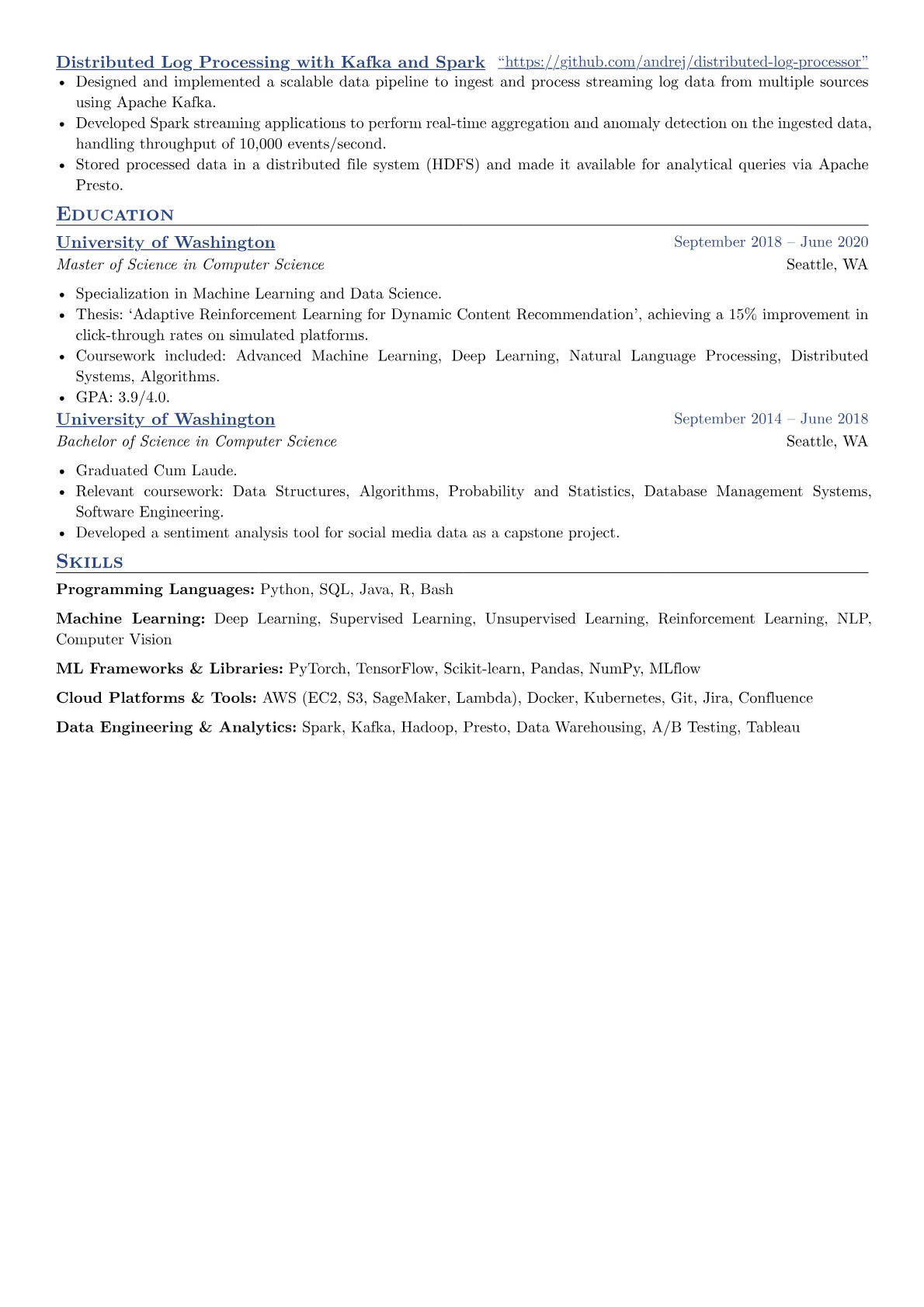 Netflix resume example, Resume for Netflix, page 2