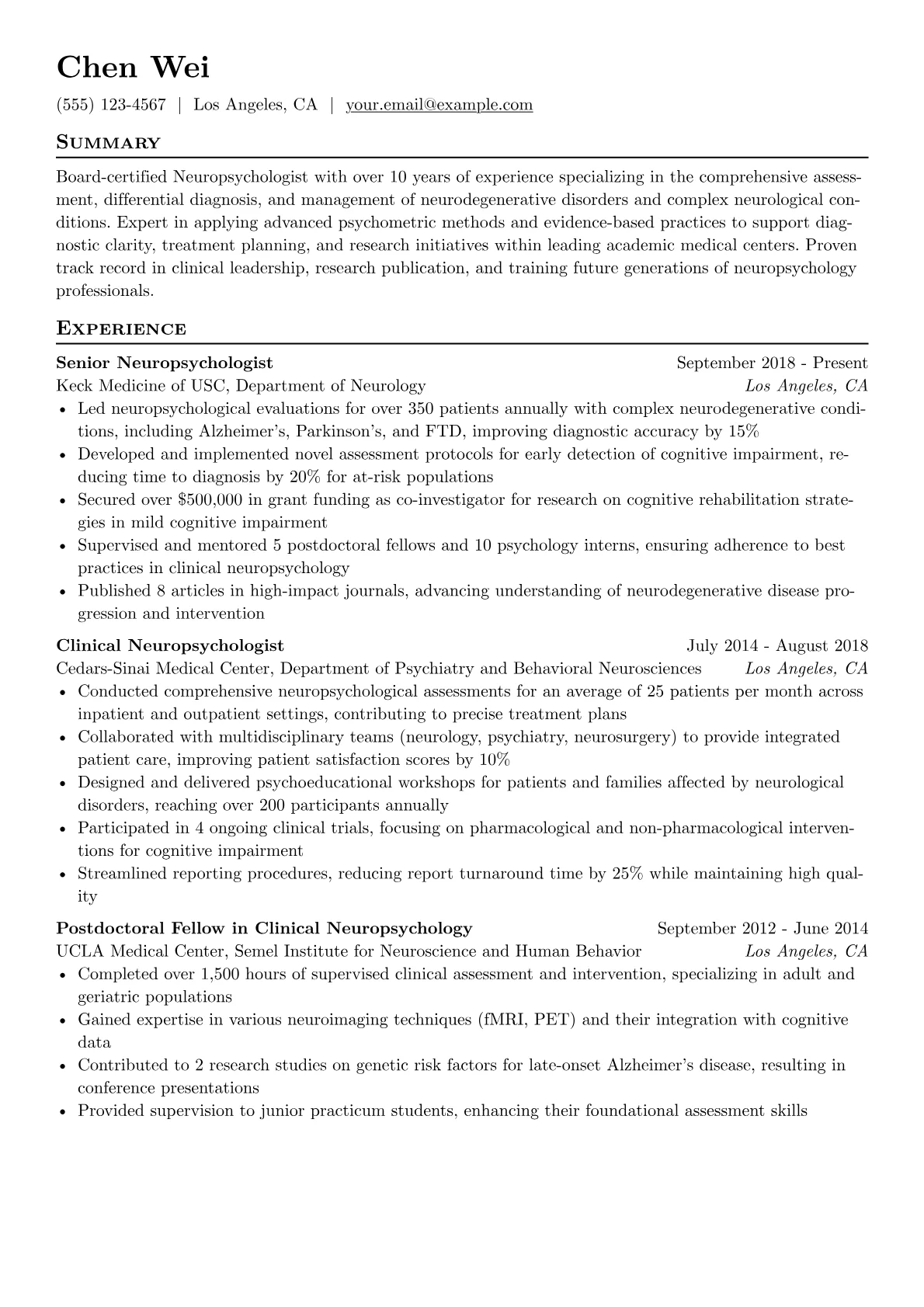 Neuropsychologist version - Page 1