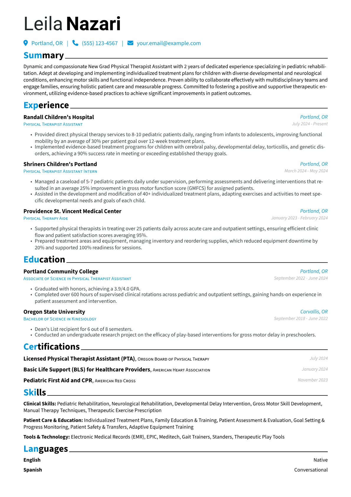 Pediatric Specialist version - Page 1