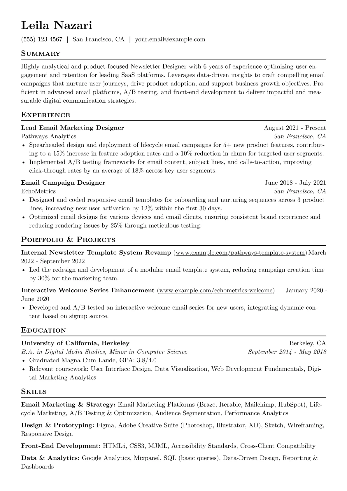 SaaS Product-Focused version - Page 1