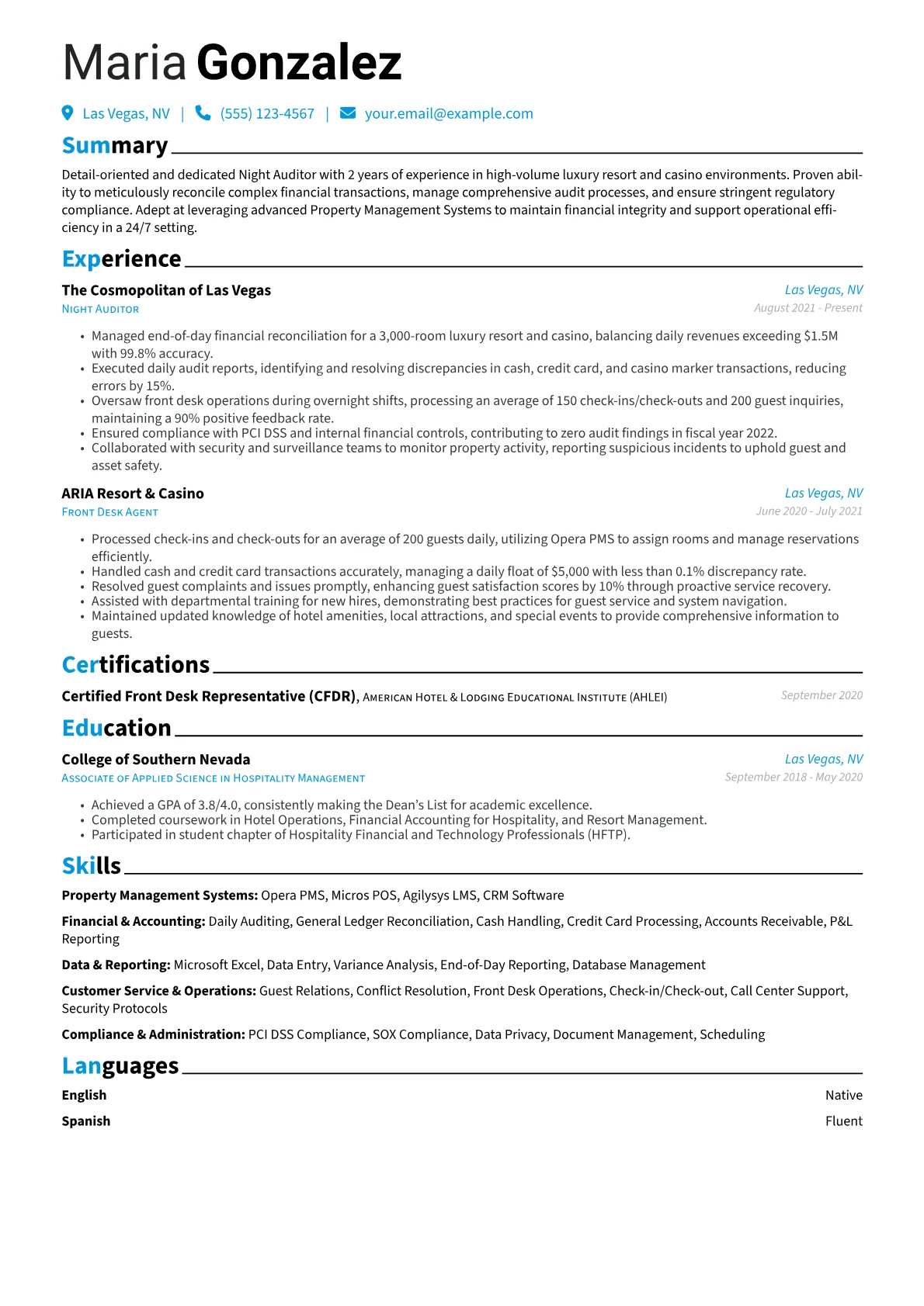 Night Auditor - Luxury version - Page 1