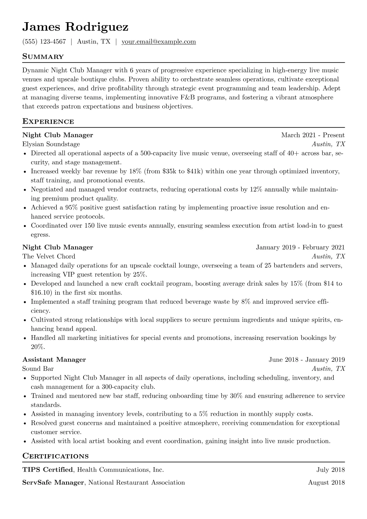 Night Club Manager version - Page 1
