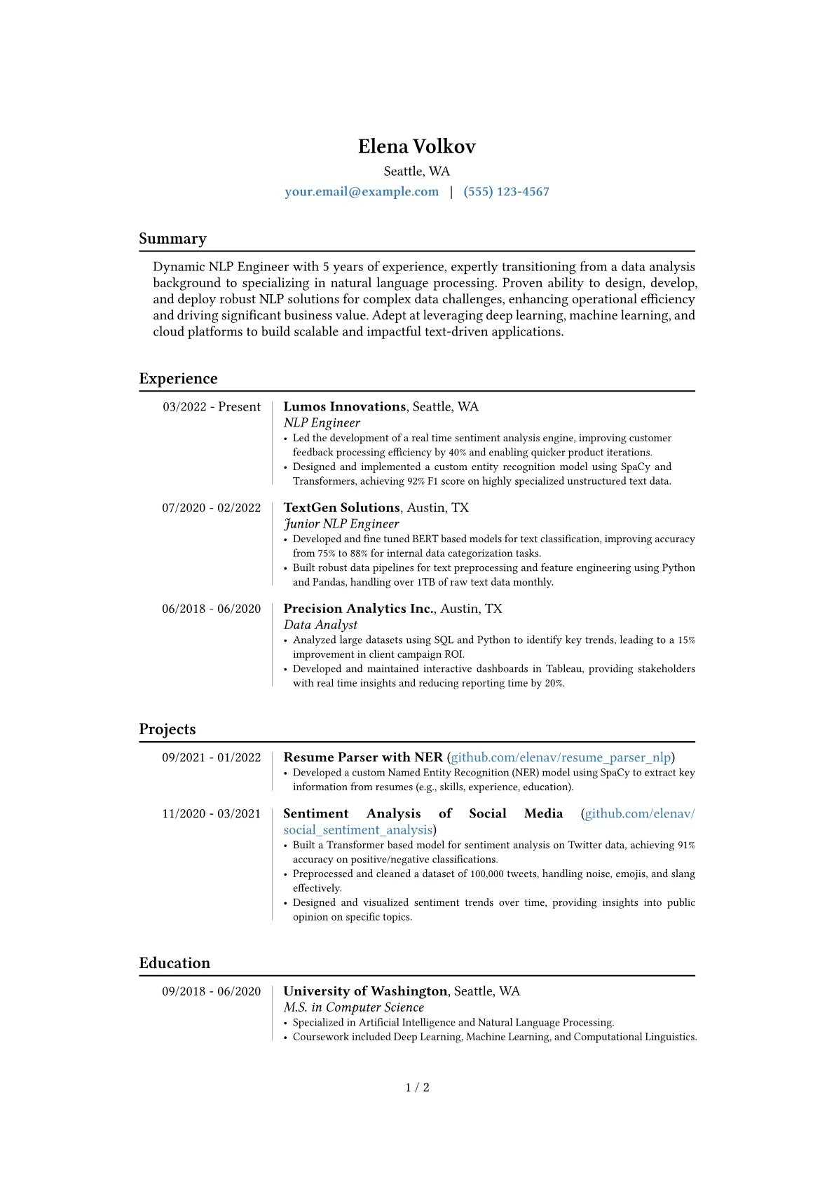 Career changer version - Page 1