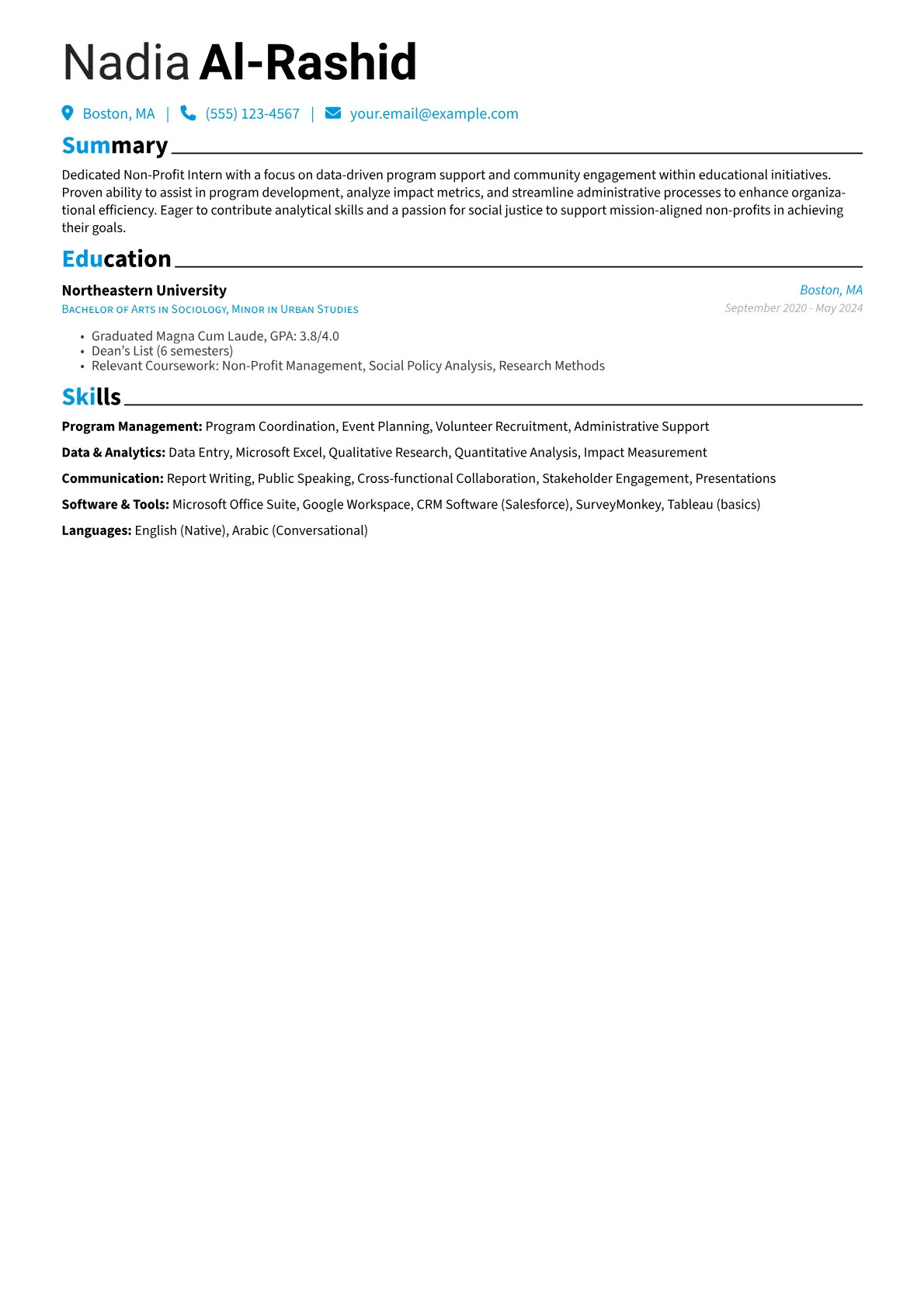 Non-Profit Intern version - Page 1