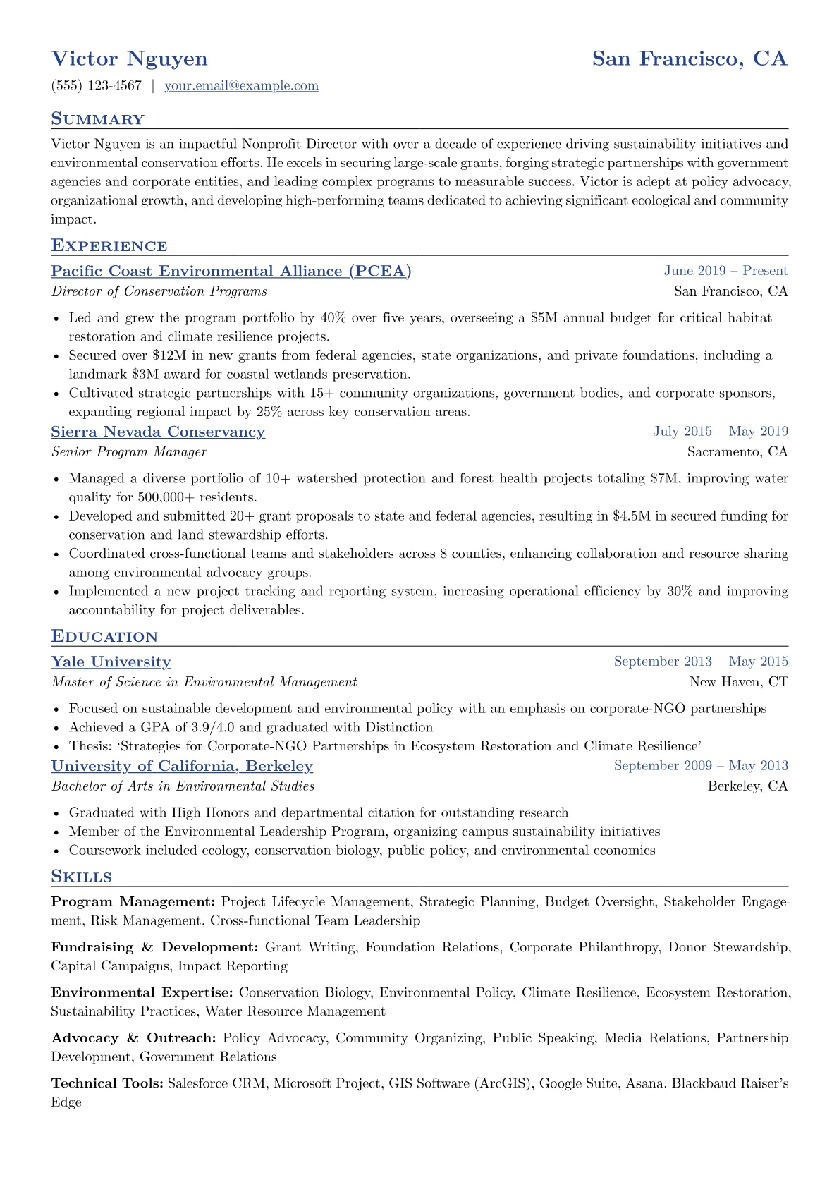 Nonprofit Director version - Page 1