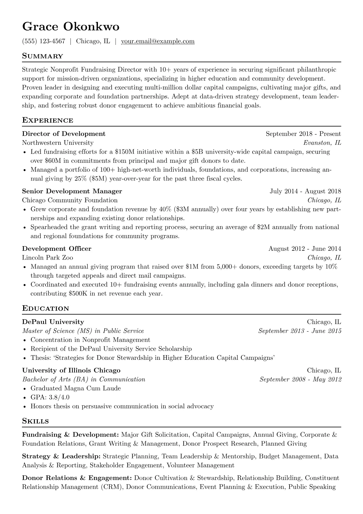 Nonprofit Fundraising version - Page 1