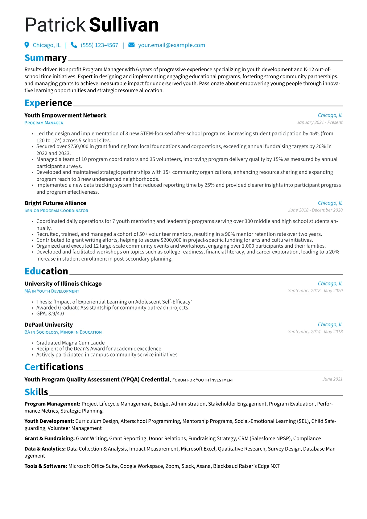 Youth Development Focus version - Page 1
