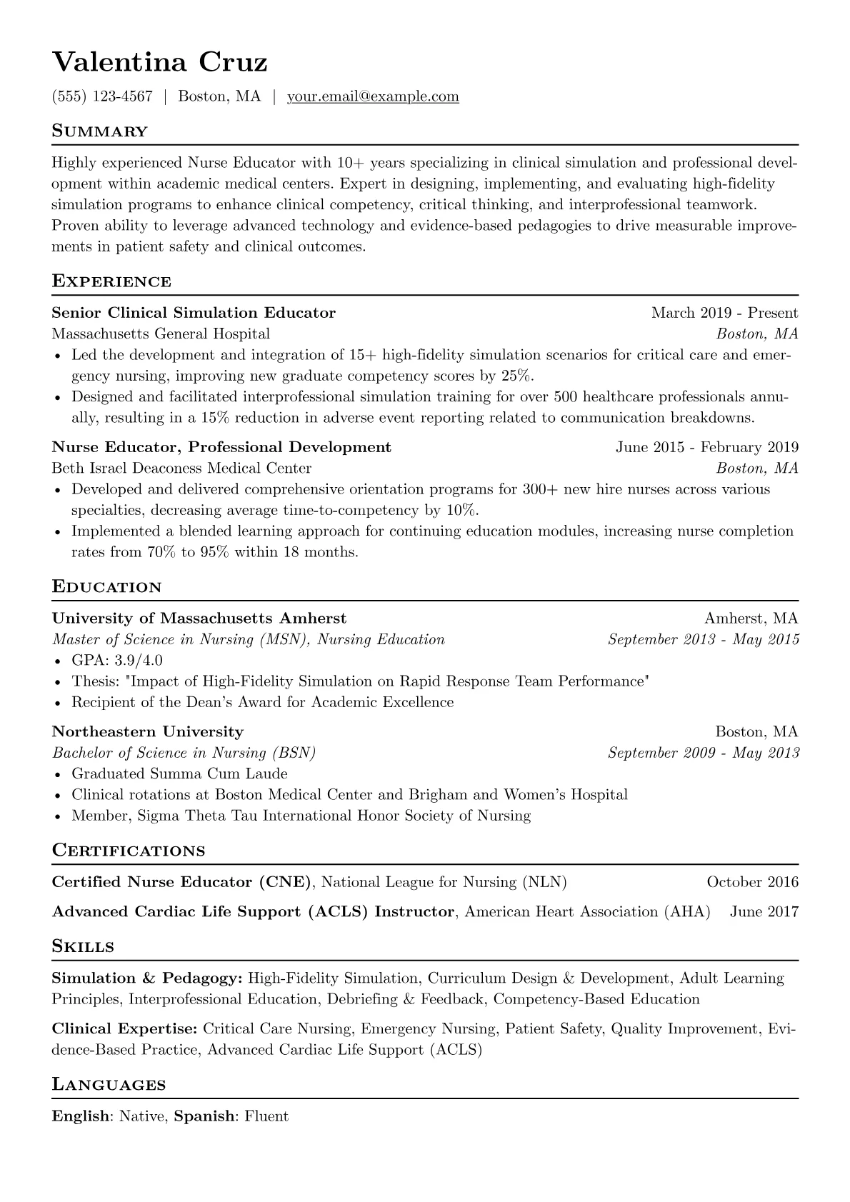 Senior Nurse Educator version - Page 1