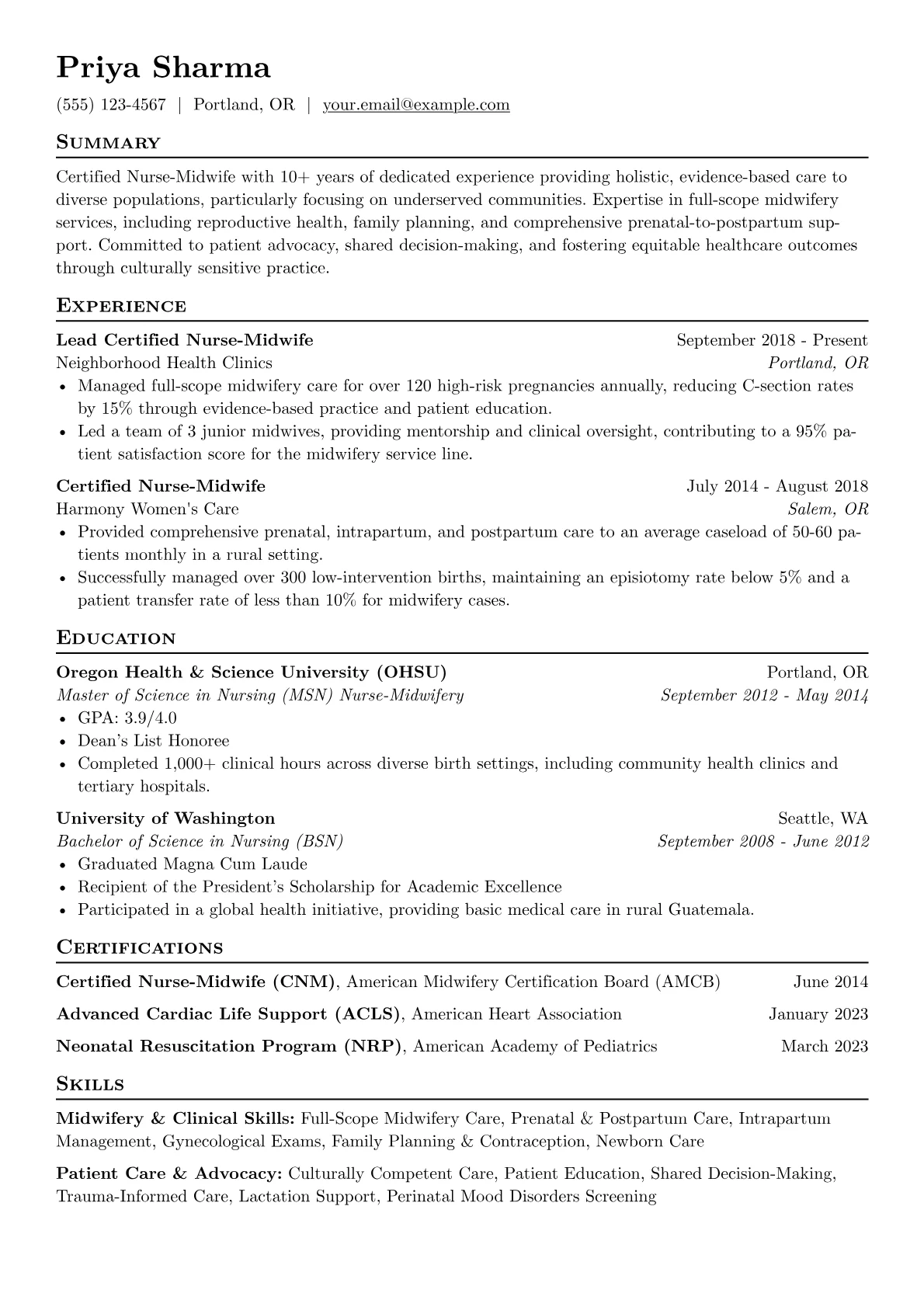 Midwifery & Clinical version - Page 1