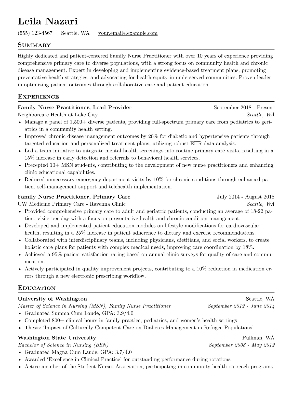 Senior Family Nurse version - Page 1