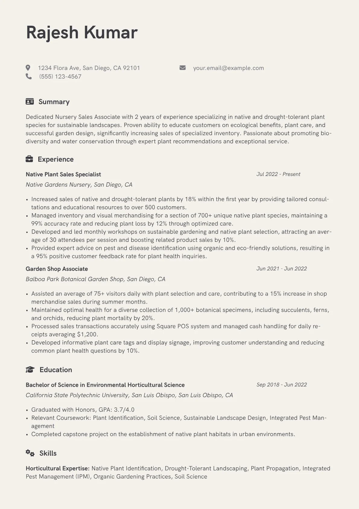 Native Plant Specialist version - Page 1