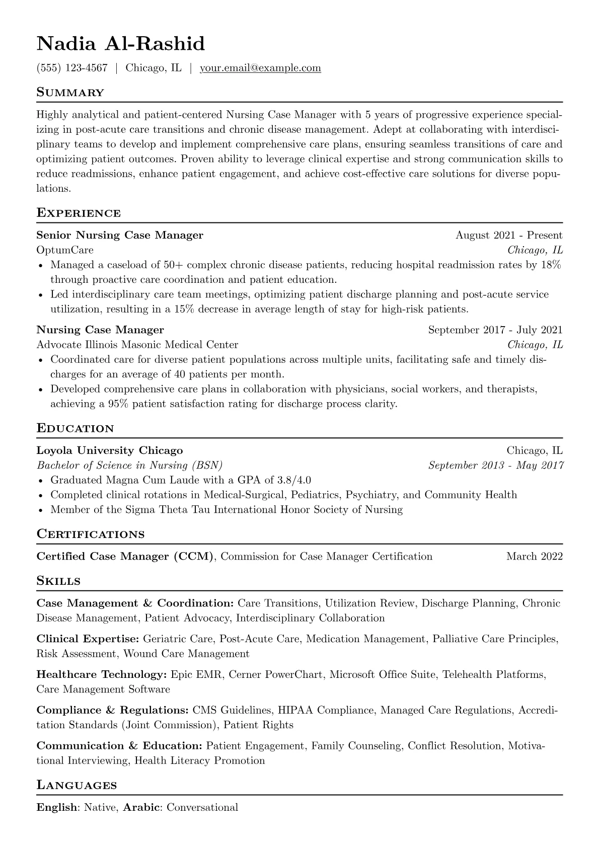Post-Acute Care Specialist version - Page 1