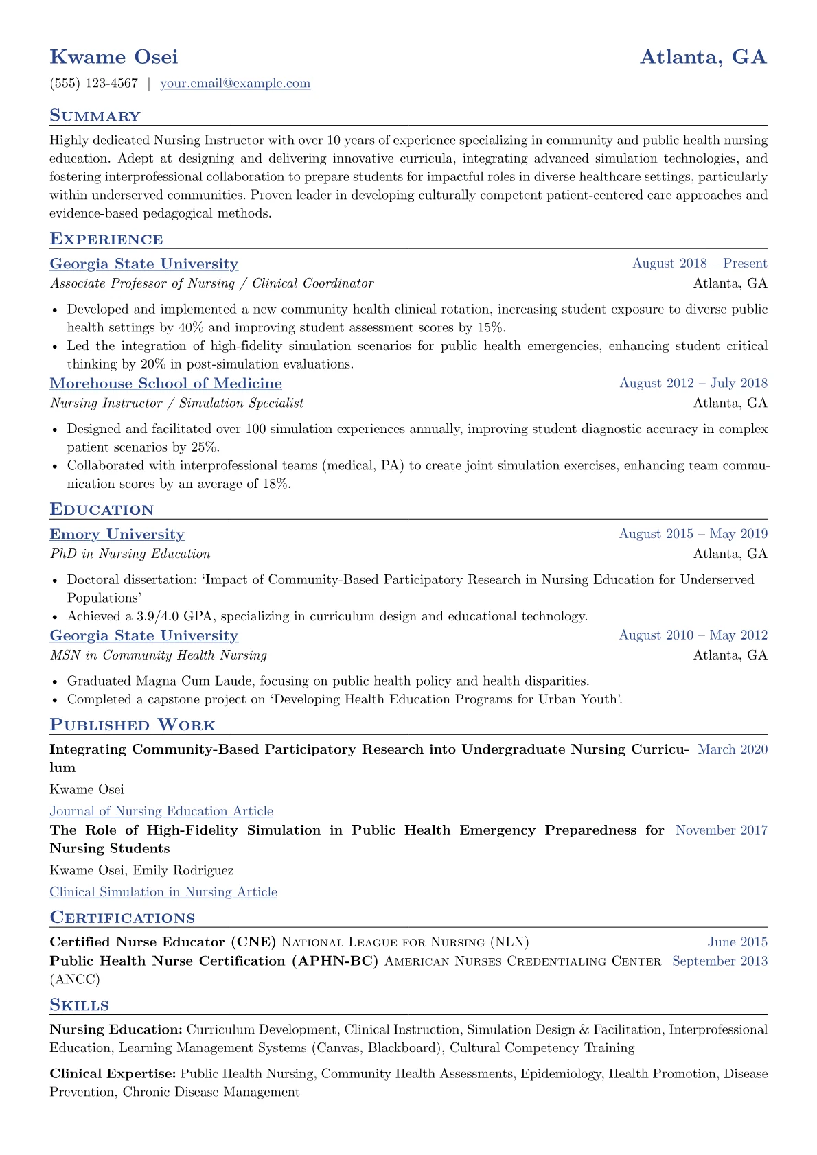 Community Health version - Page 1