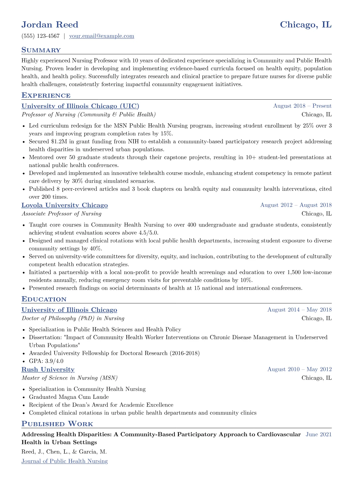Community Health version - Page 1