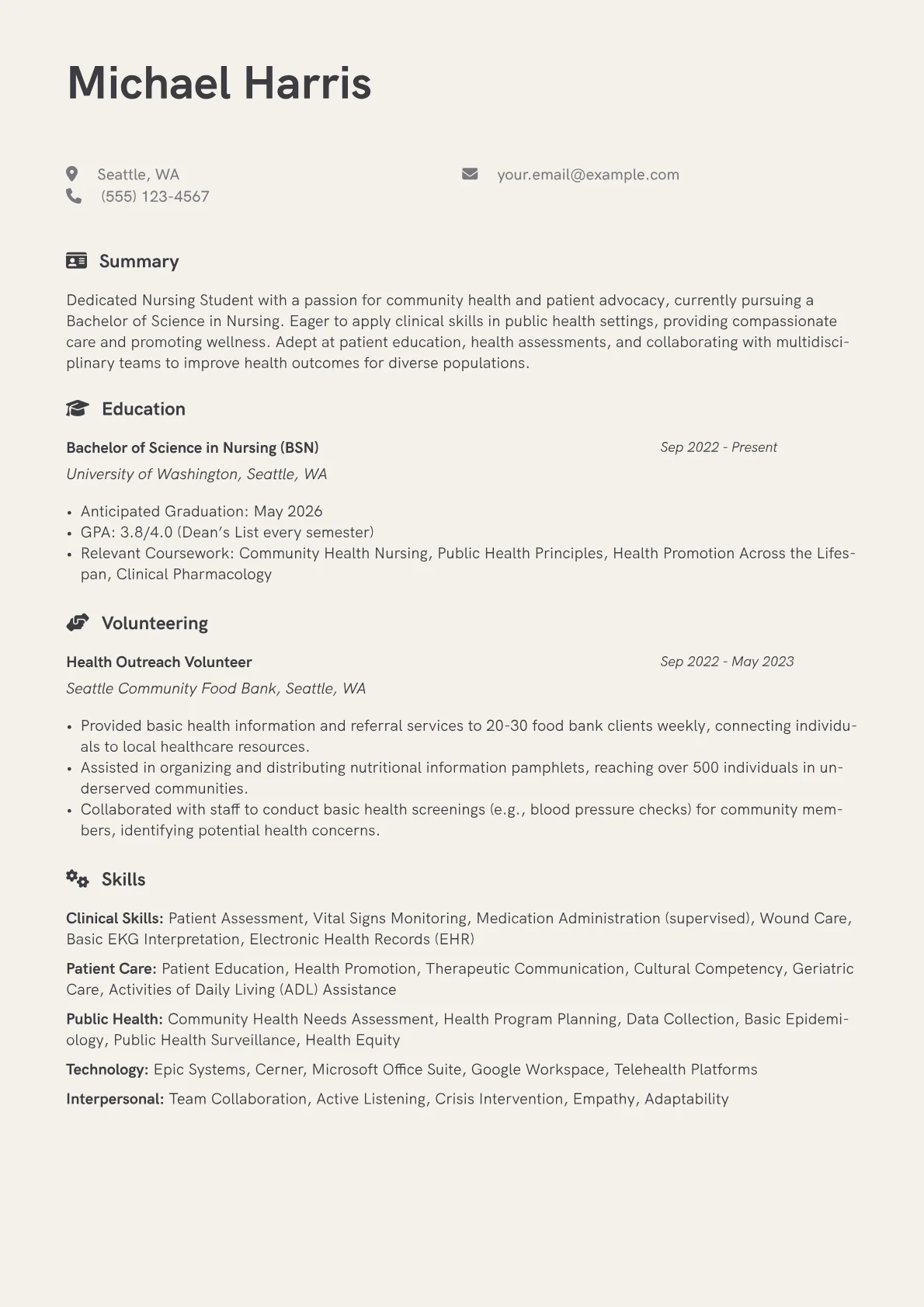 Community Health Focus version - Page 1