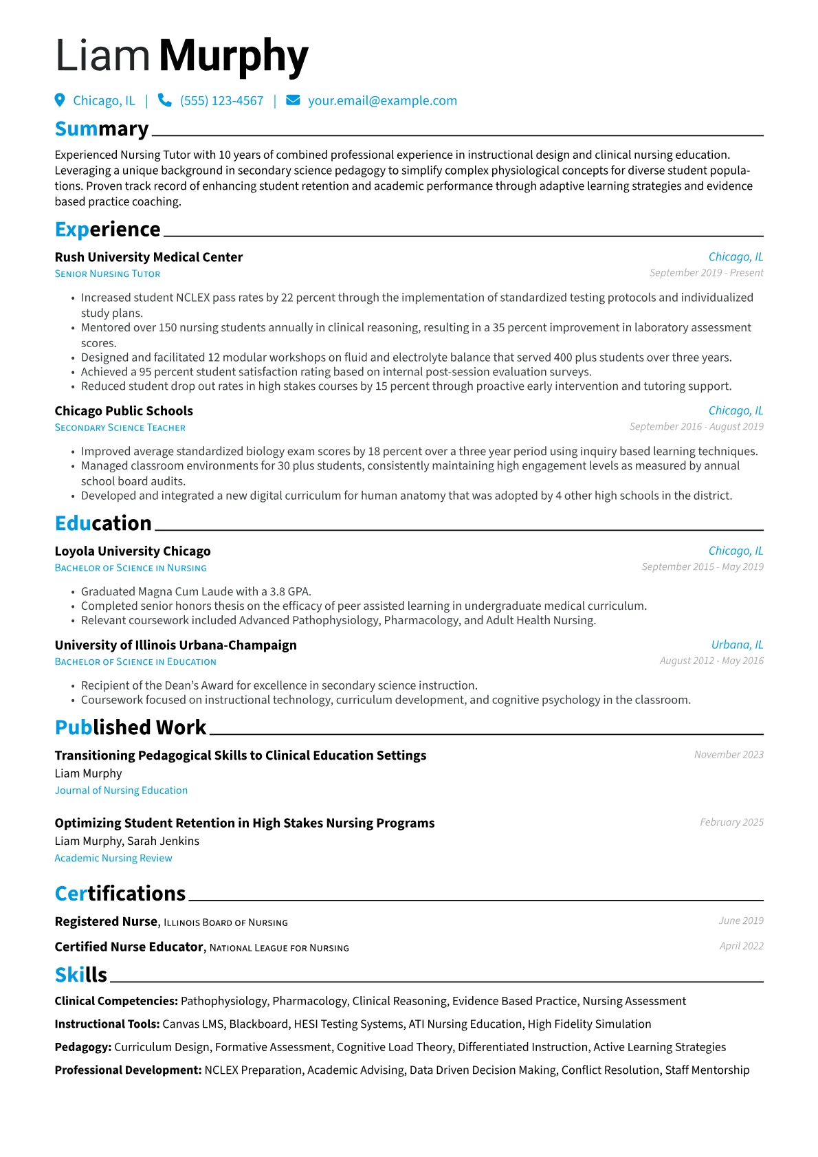 Nursing Tutor Resume Examples + Free Template (2026)