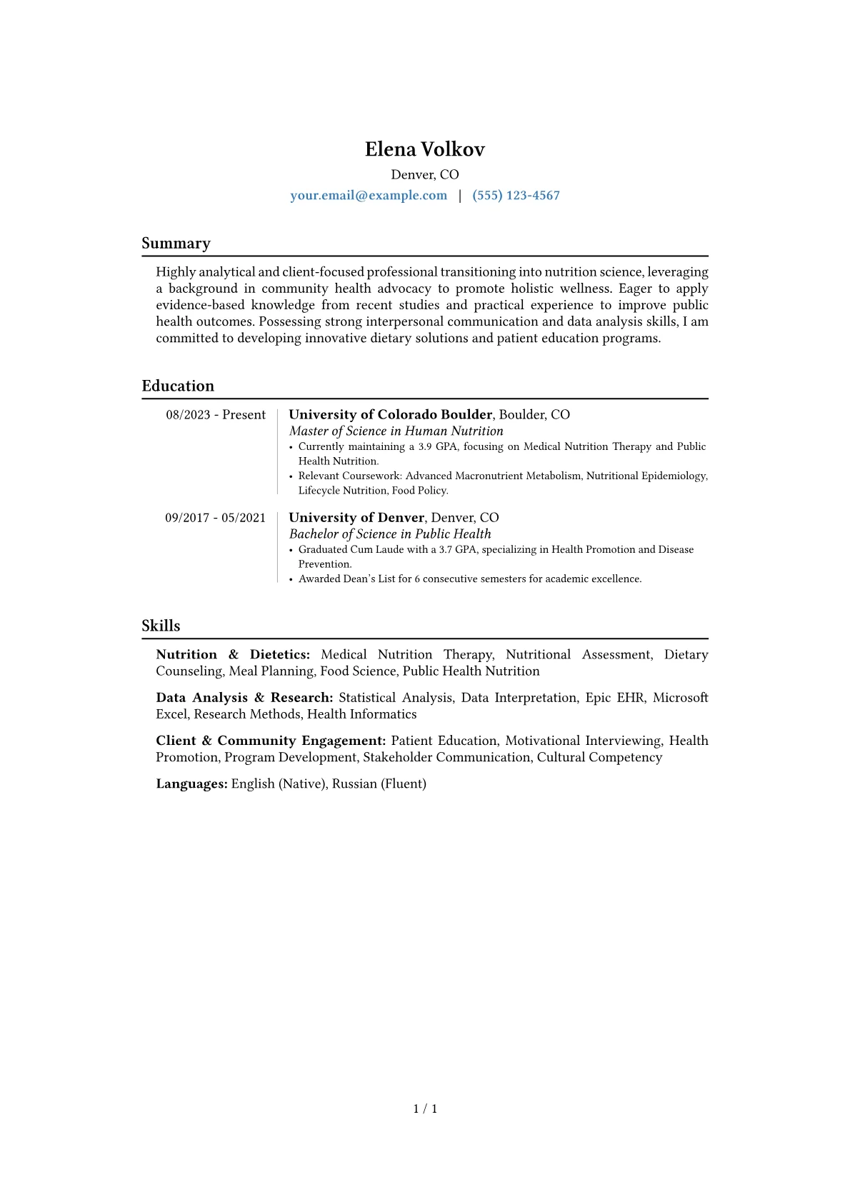 Career changer version - Page 1